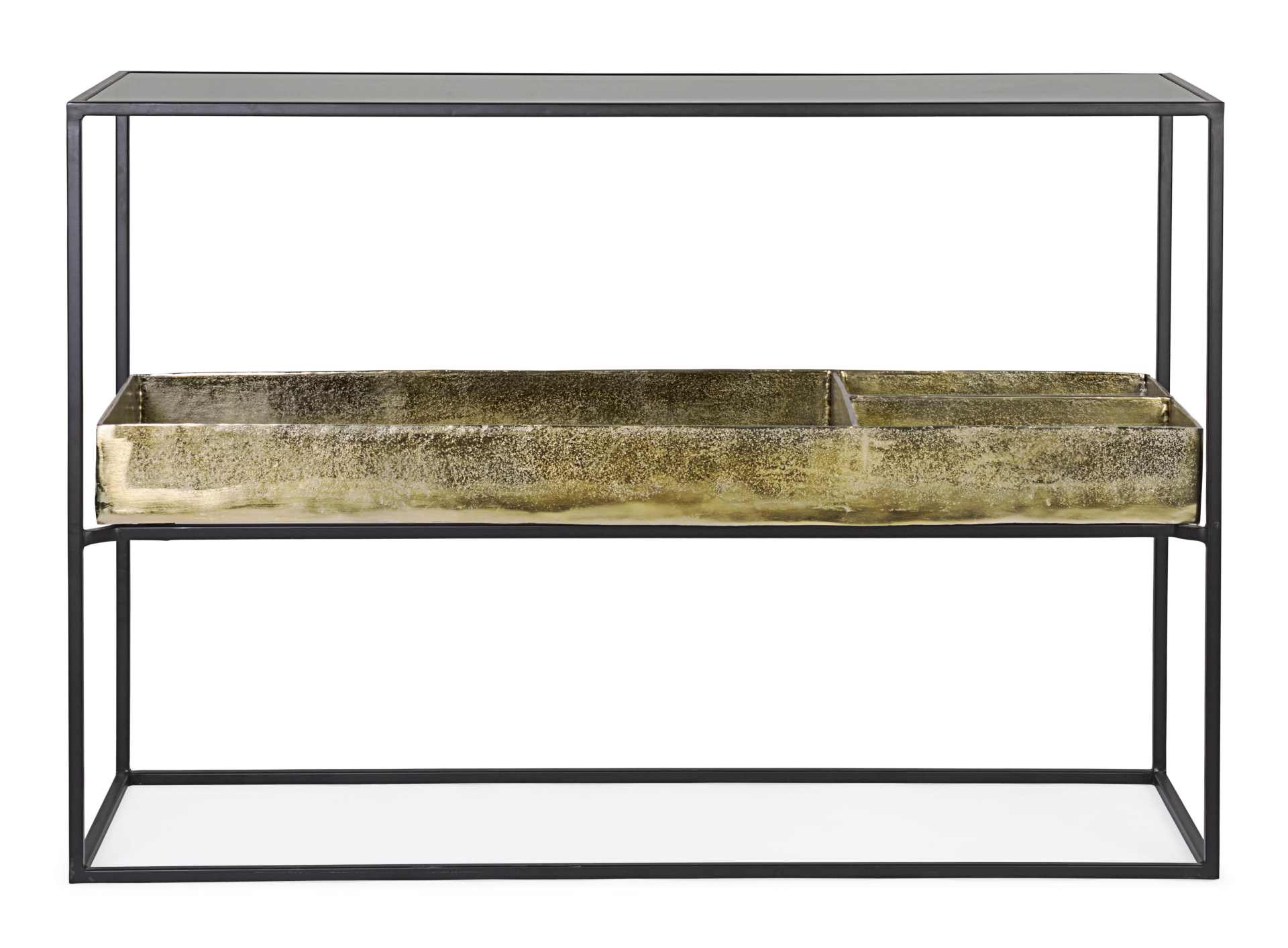 Konsole Mavila mit Glasplatte, 117 cm