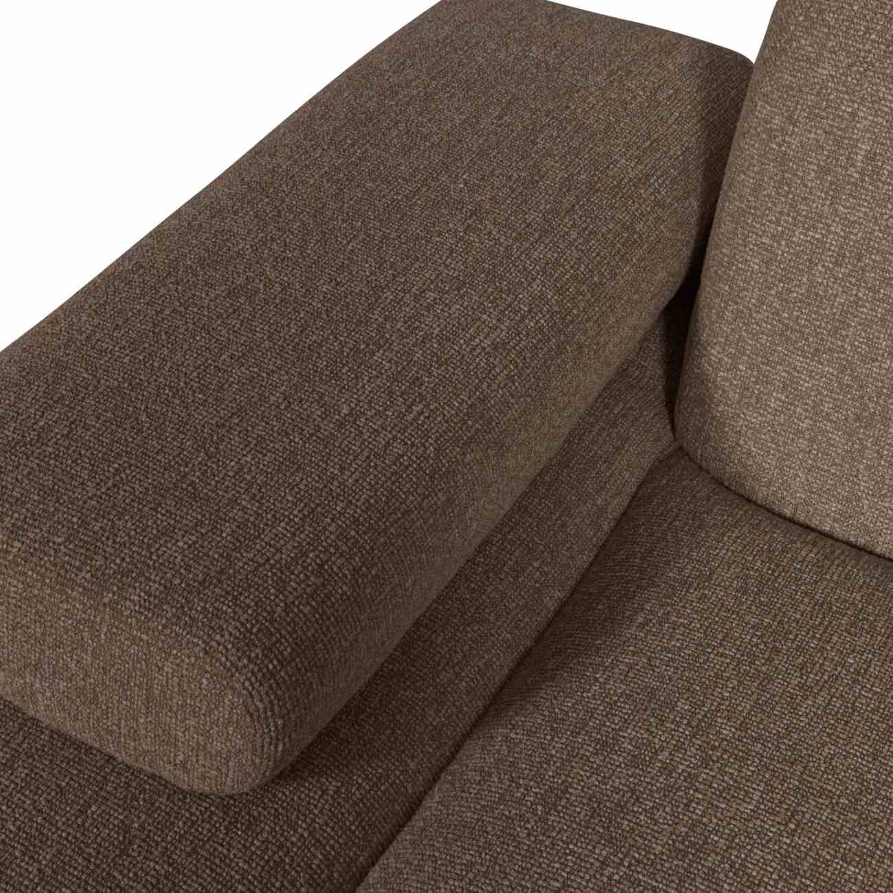 Modulsofa Mojo Boucle Chaiselongue-Links, Braun