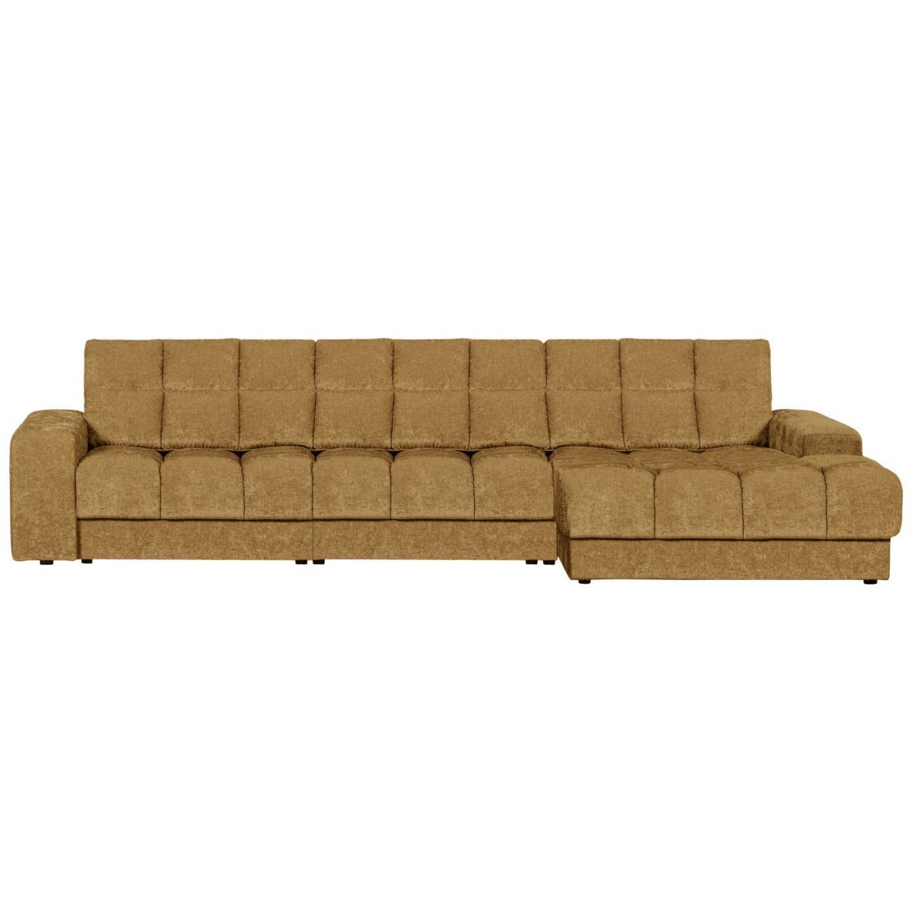 Chaiselongue Date aus Webstoff Rechts, Gold