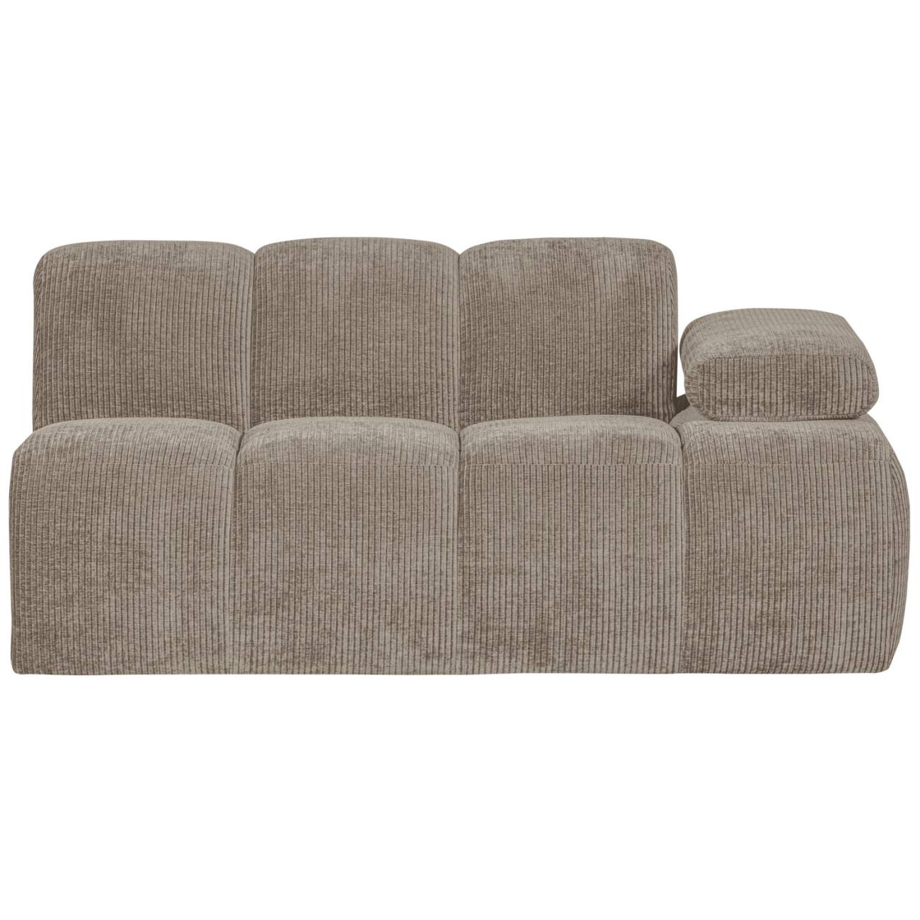 Modulsofa Mojo Flachcord 1,5er Arm-Rechts, Sand