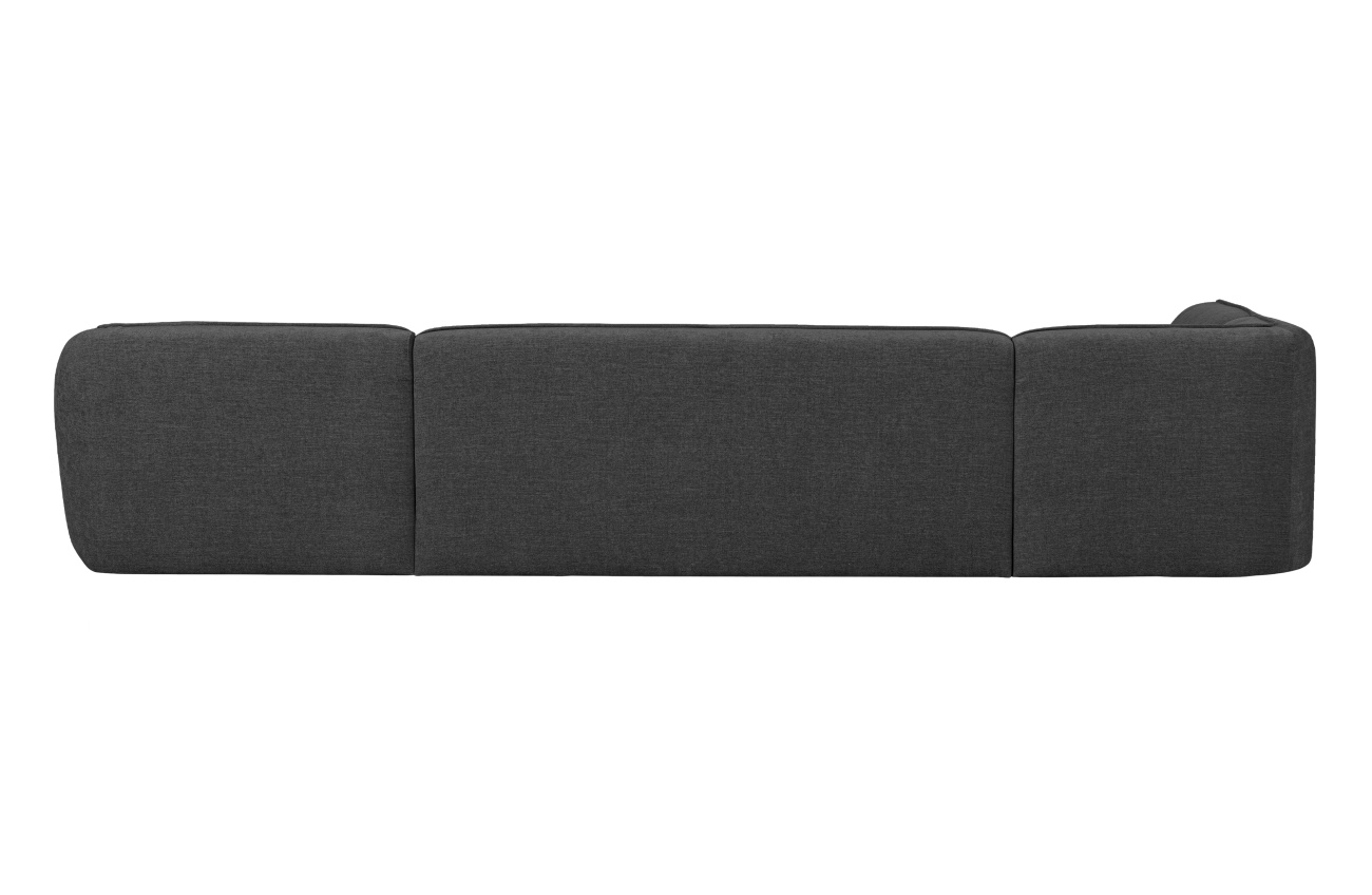 Sofa Polly U-Form aus Webstoff Links, Grau