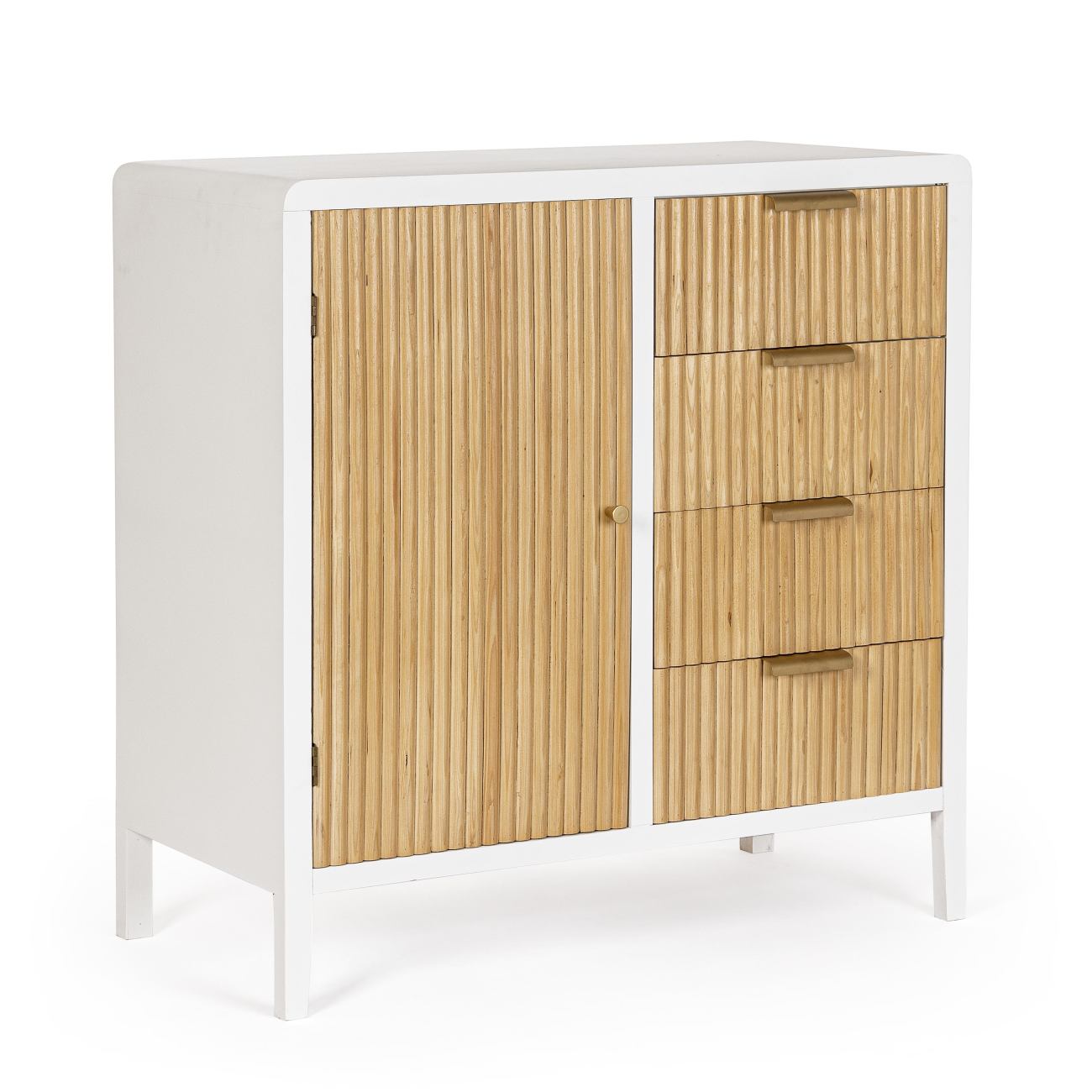 Kommode Charley aus Paulowniaholz, 80 cm