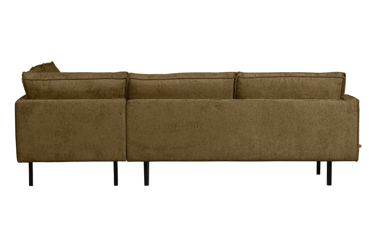 Ecksofa Rodeo aus Struktursamt Rechts, Brass