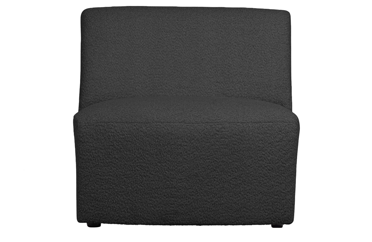 Modulsofa Coco 1-Sitzer aus Boucle-Stoff, Dunkelgrau