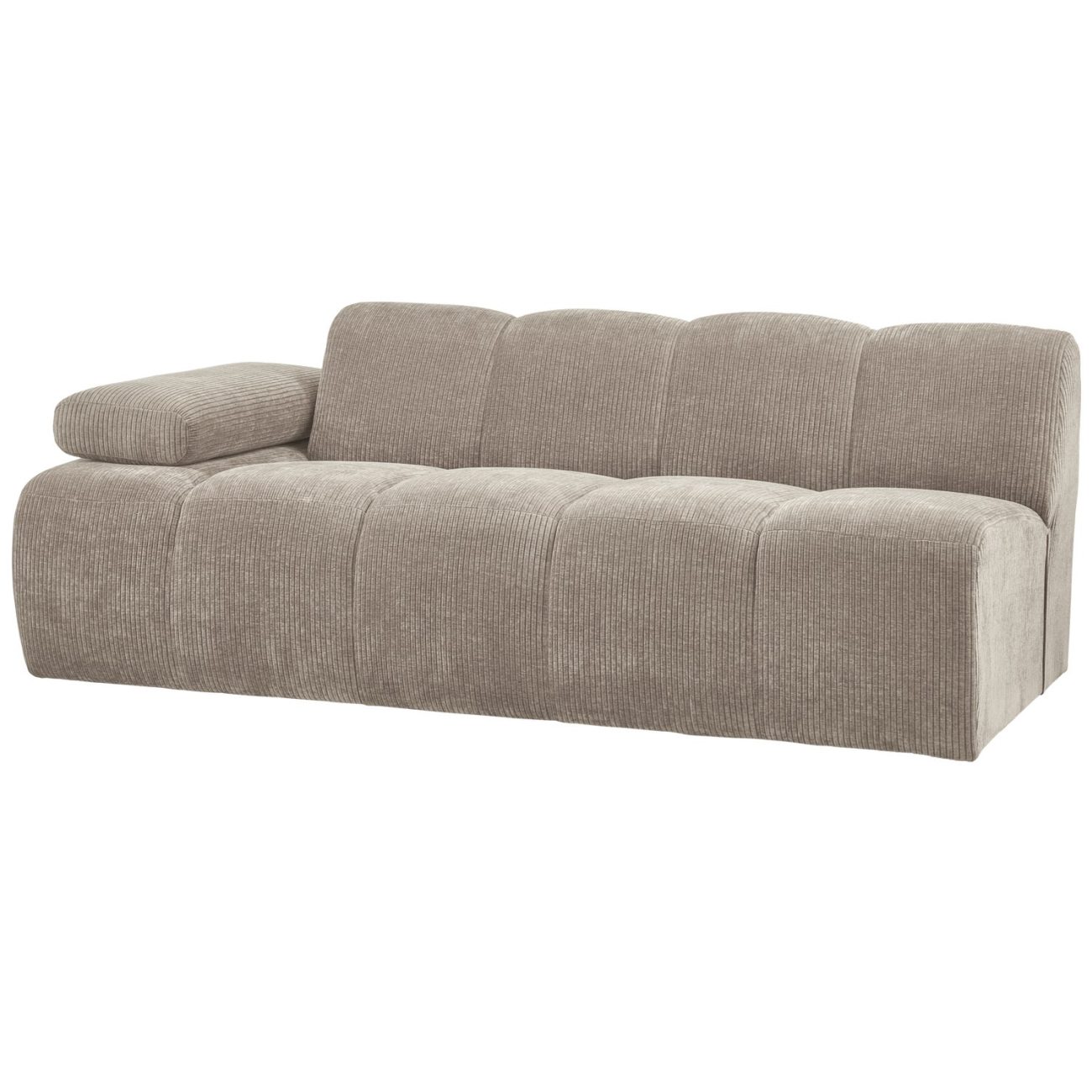 Modulsofa Mojo Flachcord 2er Arm-Links, Sand