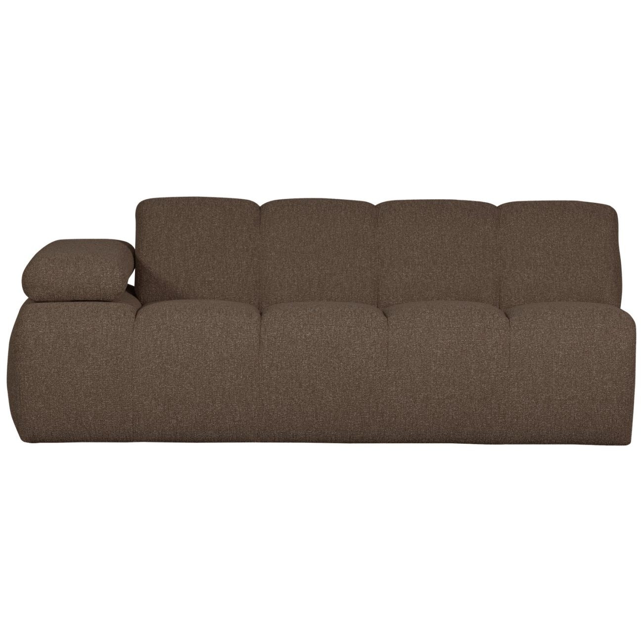 Modulsofa Mojo Boucle 2er Arm-Links, Braun