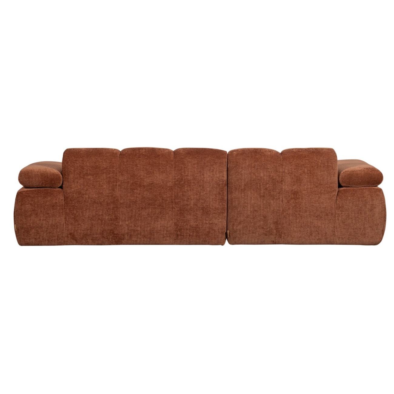 Chaiselongue Mojo aus Flachcord Links, Rostbraun