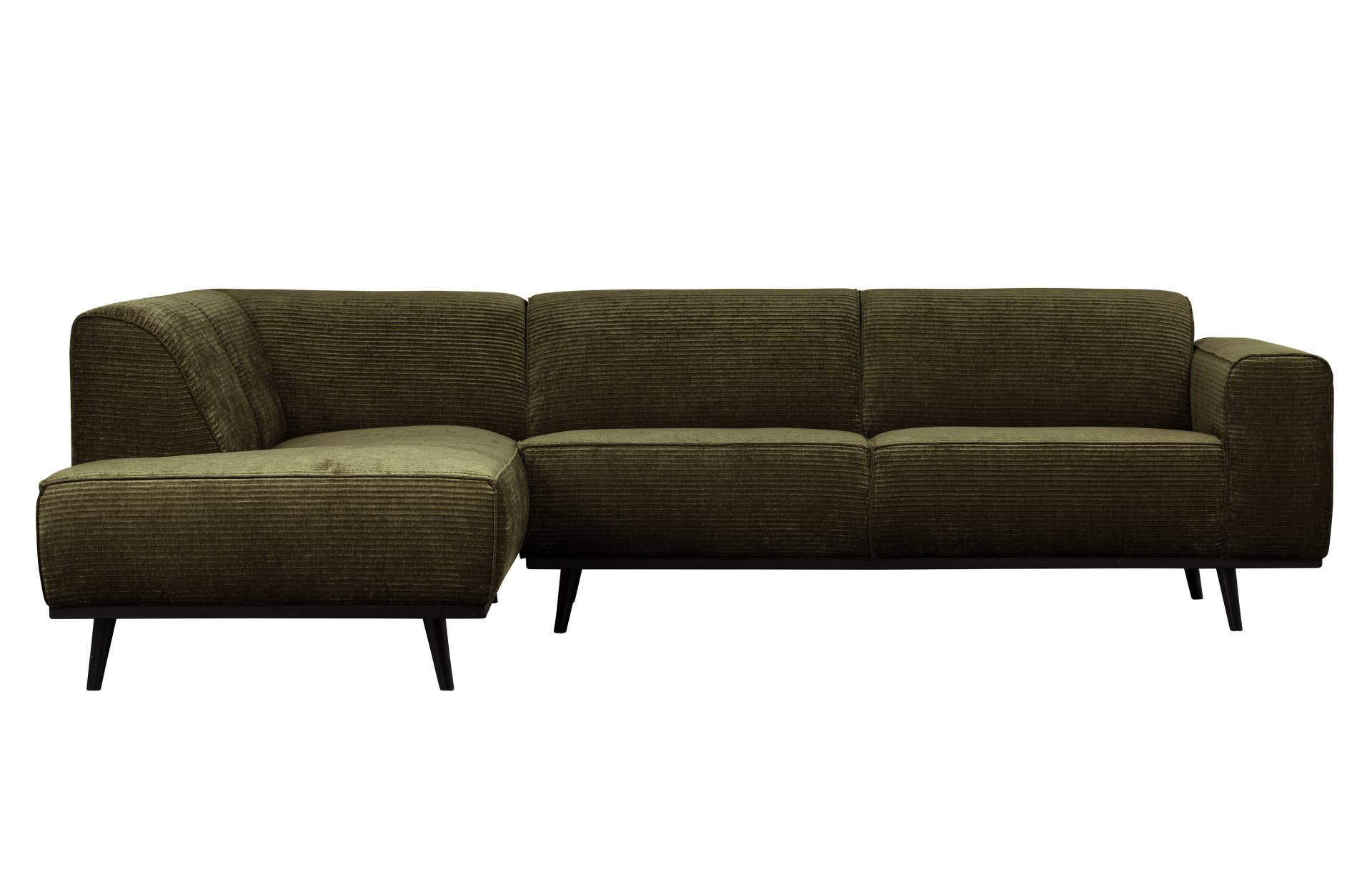 Ecksofa Statement aus gewebten Jacquard Links, Olive