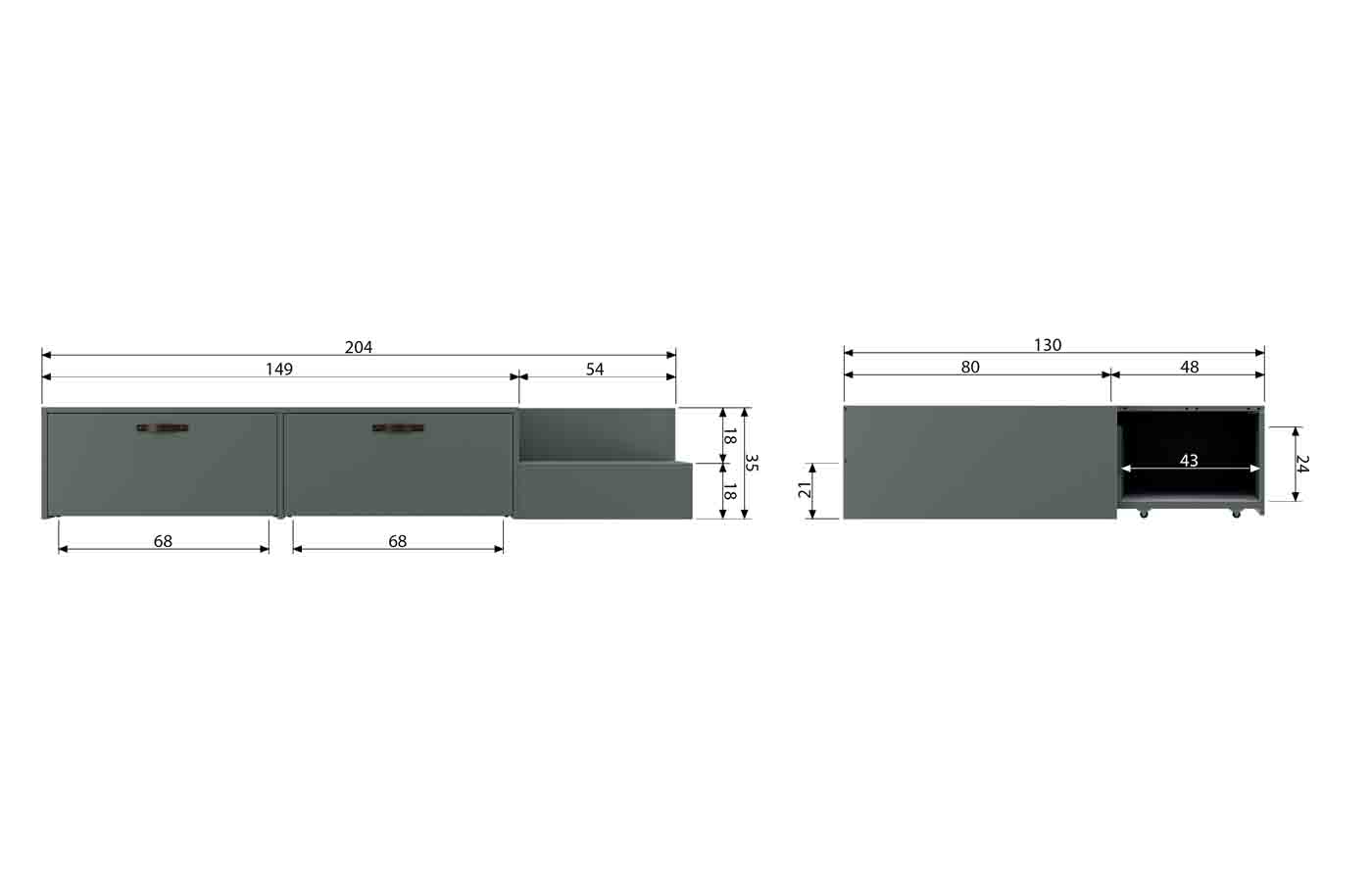 Bettgestell Stage 80x200 cm