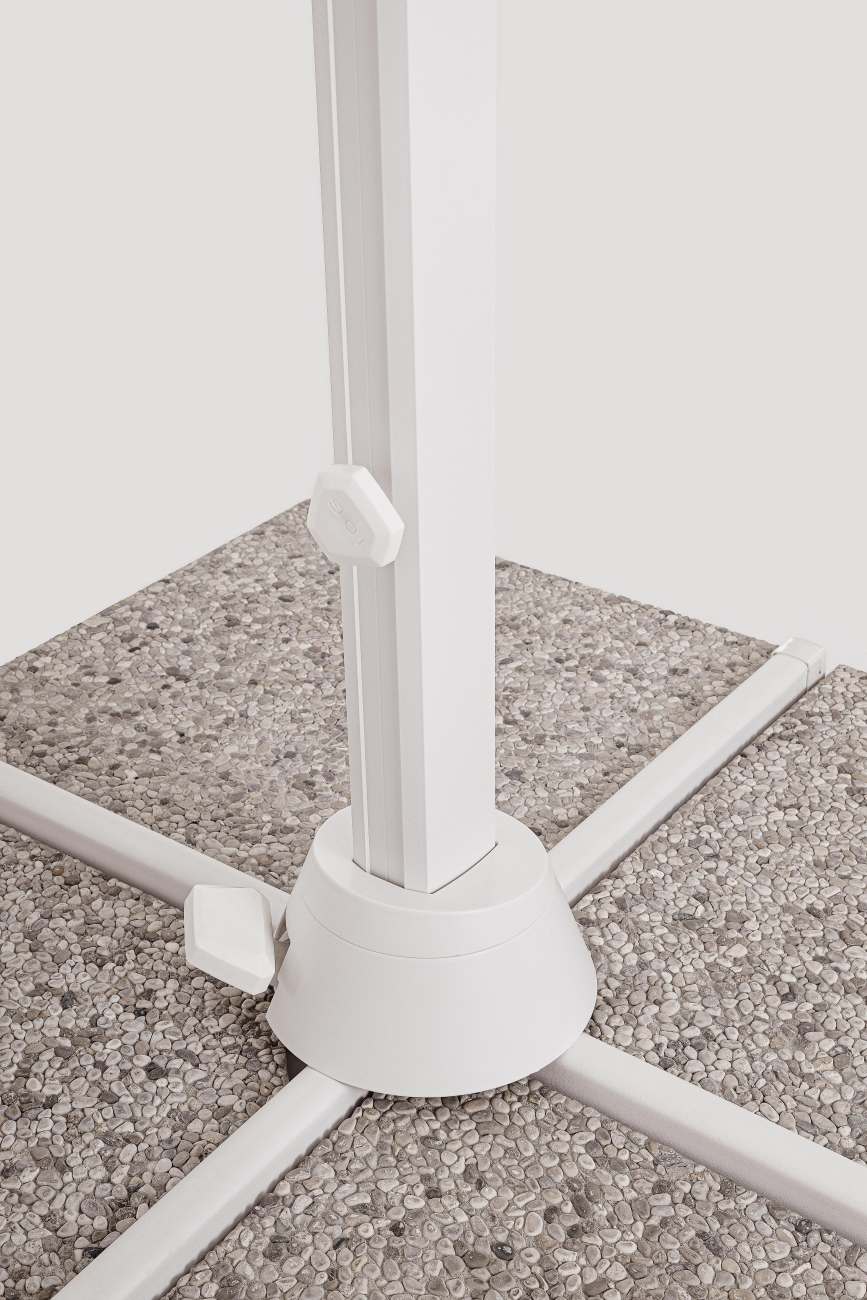 Sonnenschirm Vega aus Aluminium 3x3 m, Weiß