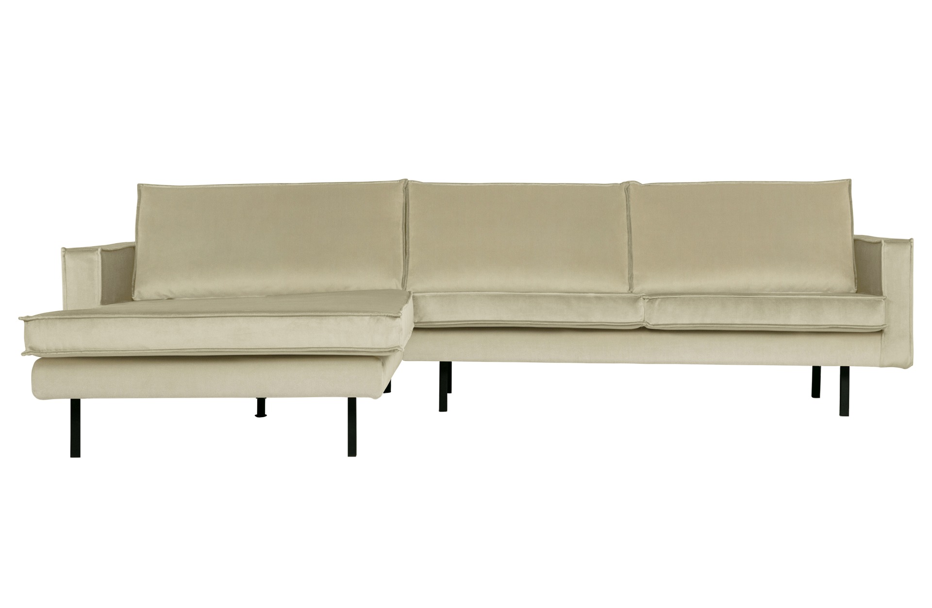 Ecksofa Rodeo Chaiselongue Samt, links Pistazie