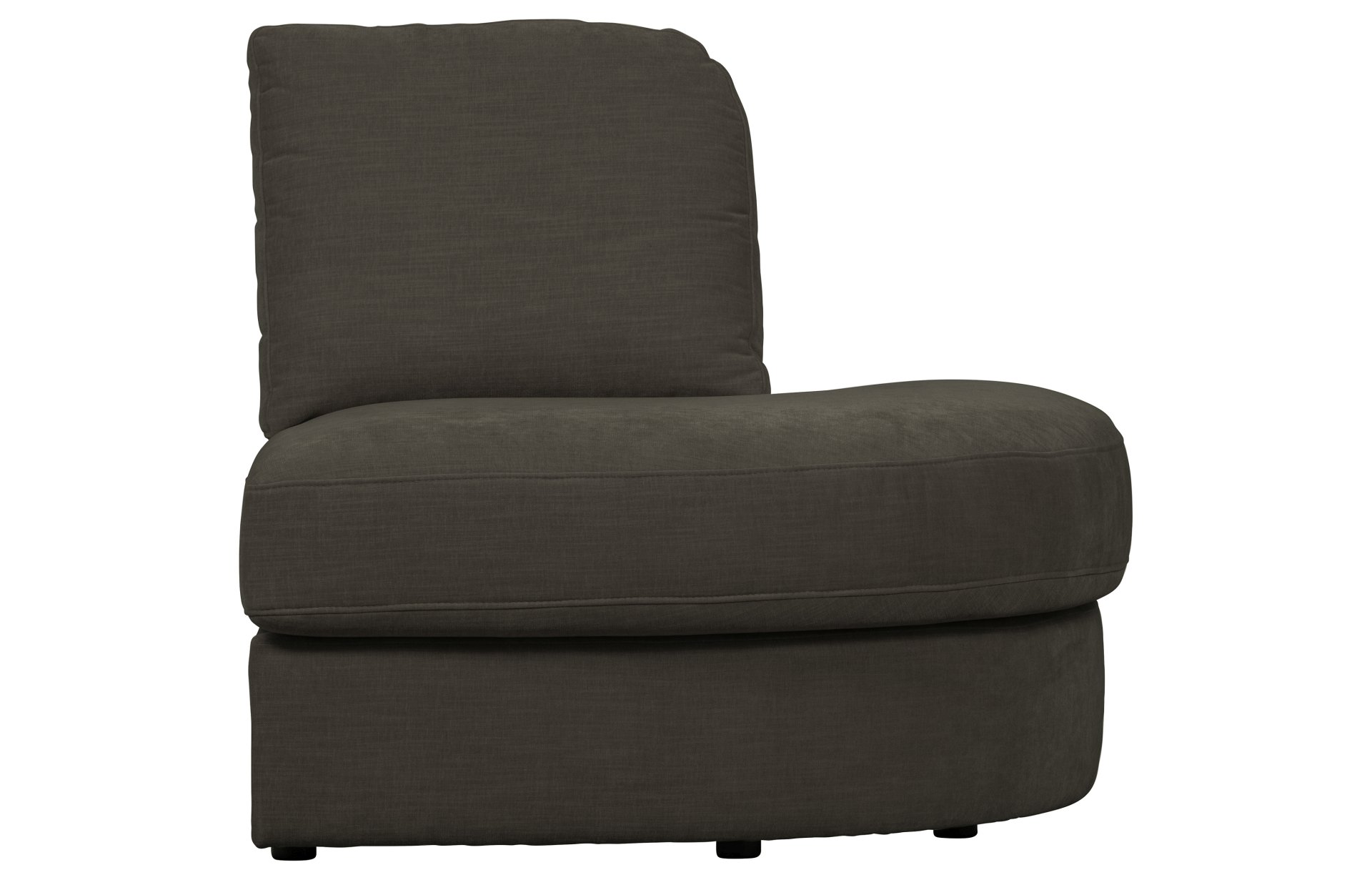 Modulsofa Family 1-Seat Eck-Element Rund Rechts, Anthrazit