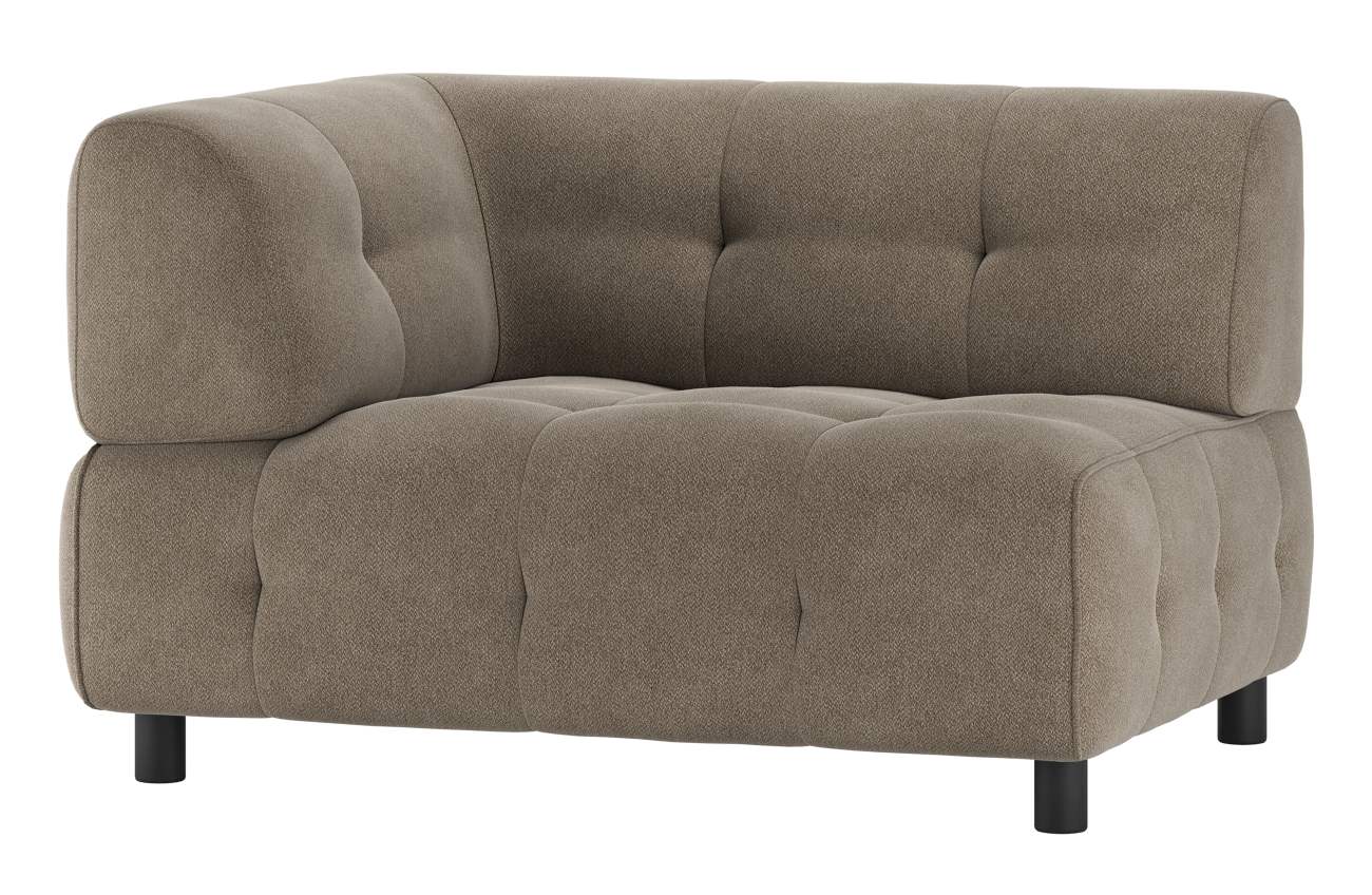 Modulsofa Louis aus gewebten Stoff Links, Taupe