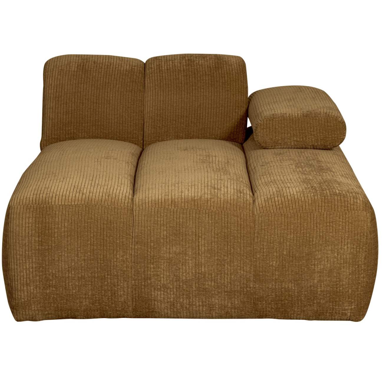 Modulsofa Mojo Flachcord Chaiselongue-Rechts, Honiggelb