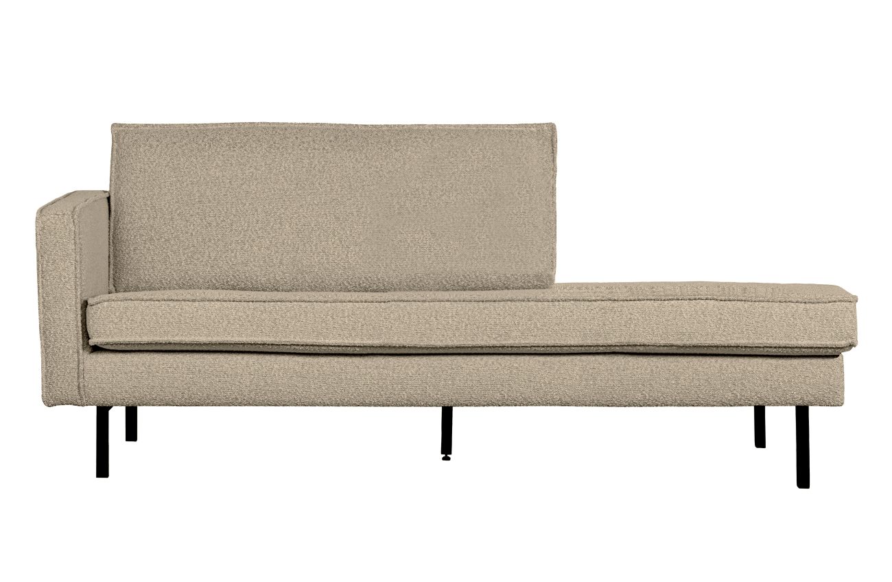 Daybed Rodeo aus Boucle-Stoff Links, Beige