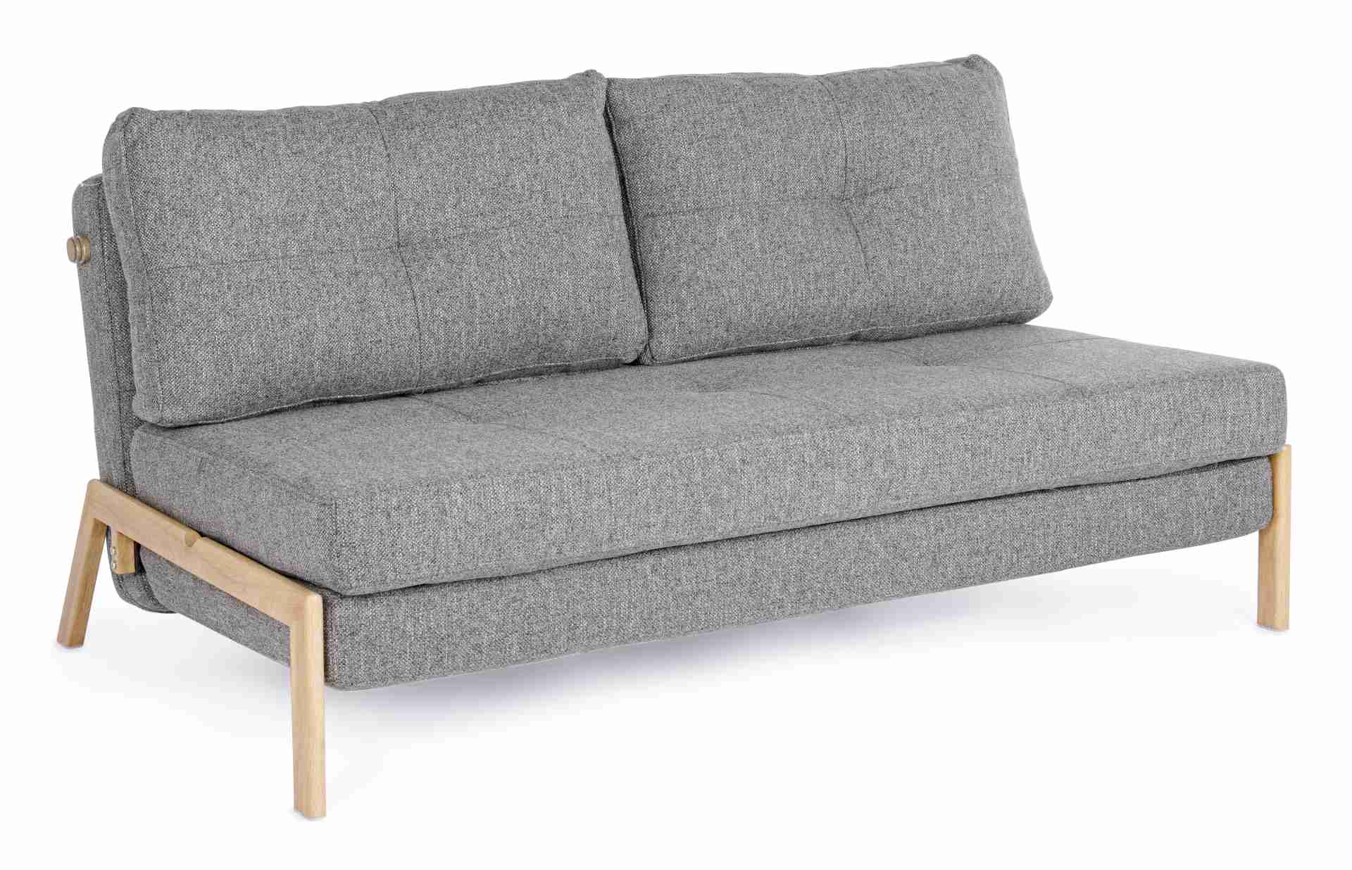 Schlafsofa Hayden mit Stoff-Bezug, 2-Sitzer, Grau