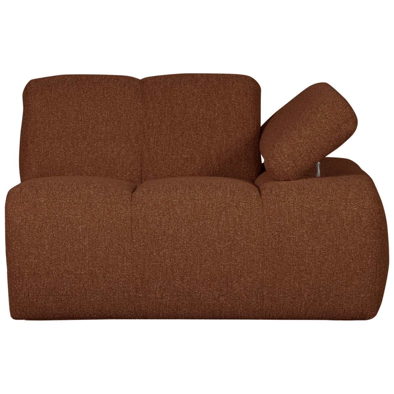 Modulsofa Mojo Boucle 1er Arm-Rechts, Rostbraun