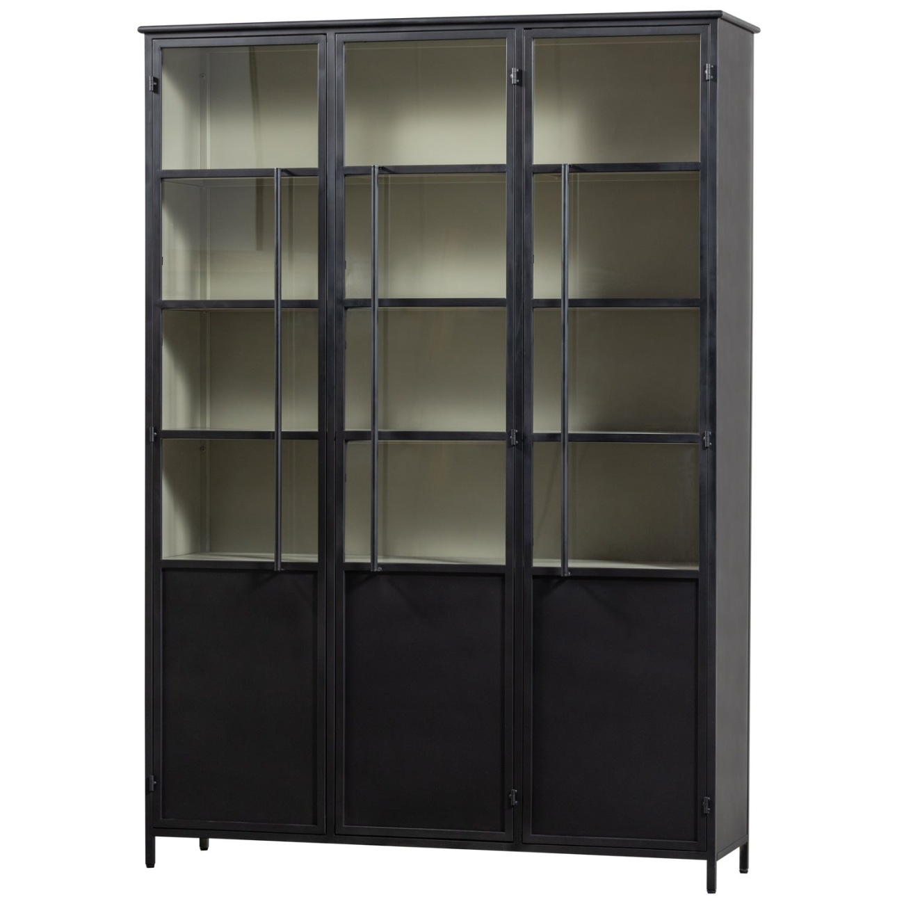 Vitrine Exhibit 3XL aus Metall, Schwarz