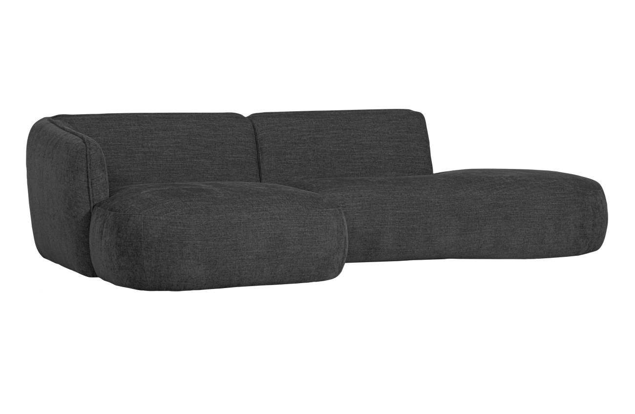 Ecksofa Polly aus Webstoff Links, Grau