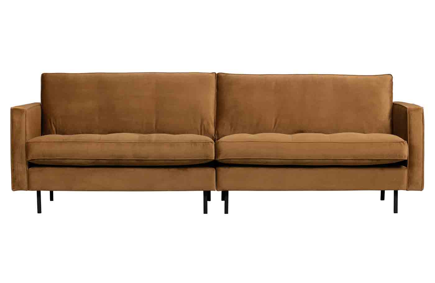 Sofa Rodeo Classic 3 Sitzer Samt, Honig Gelb