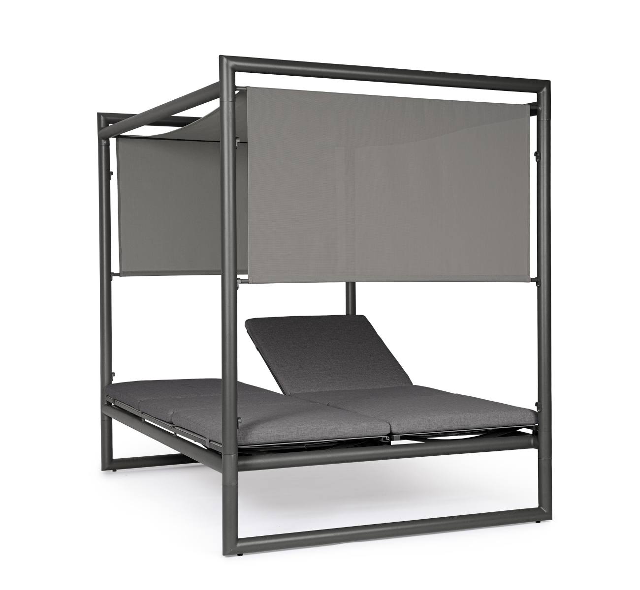 Gartendaybed Konnor aus Aluminium, Anthrazit