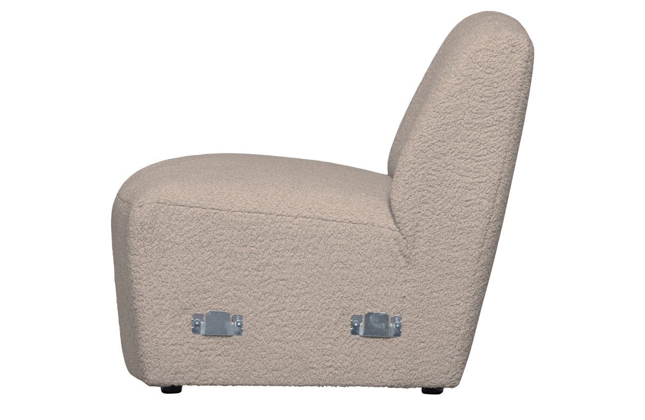 Modulsofa Coco 1-Sitzer aus Boucle-Stoff, Sand