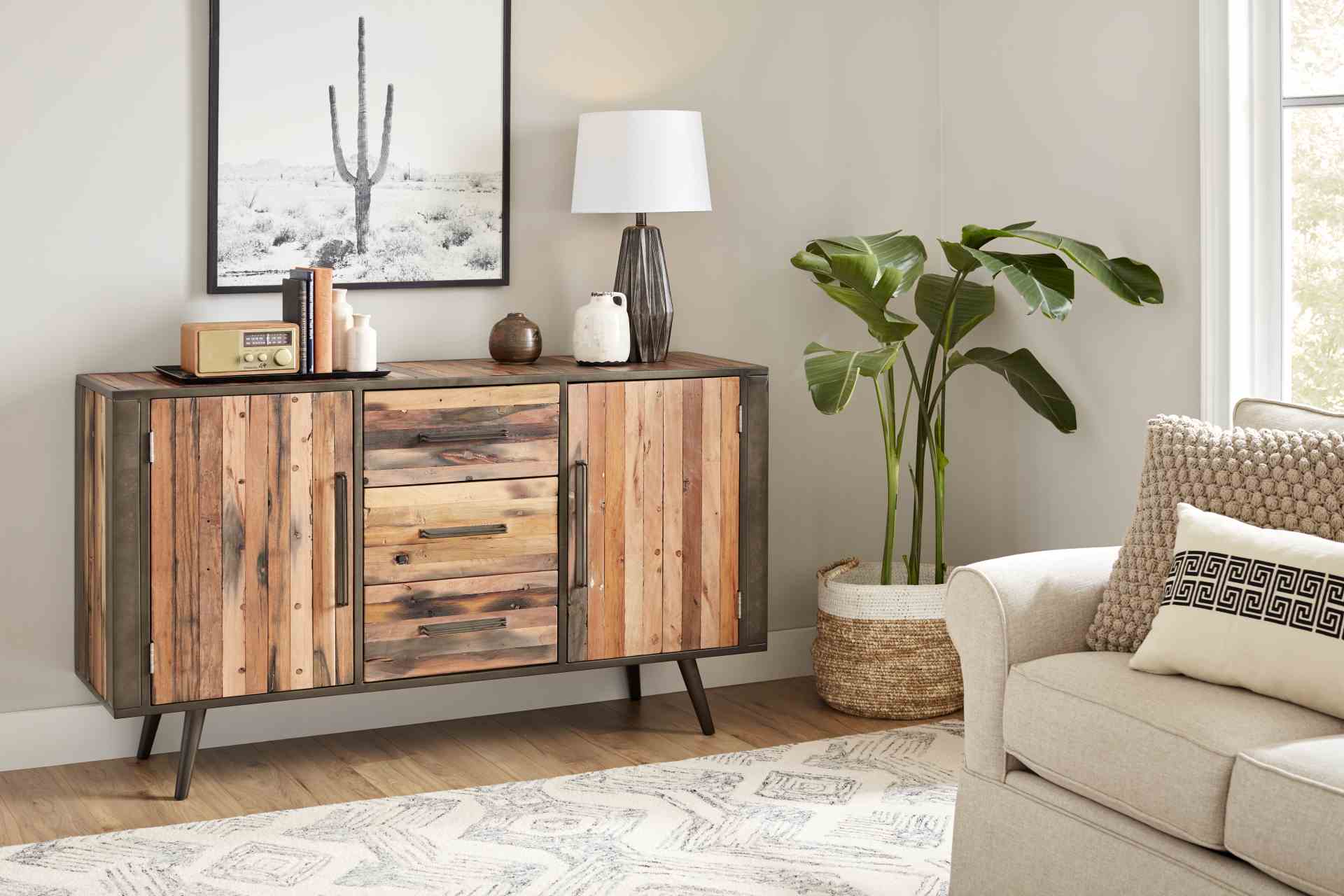 Sideboard Nordic mit Türen und Schubladen, 160 cm