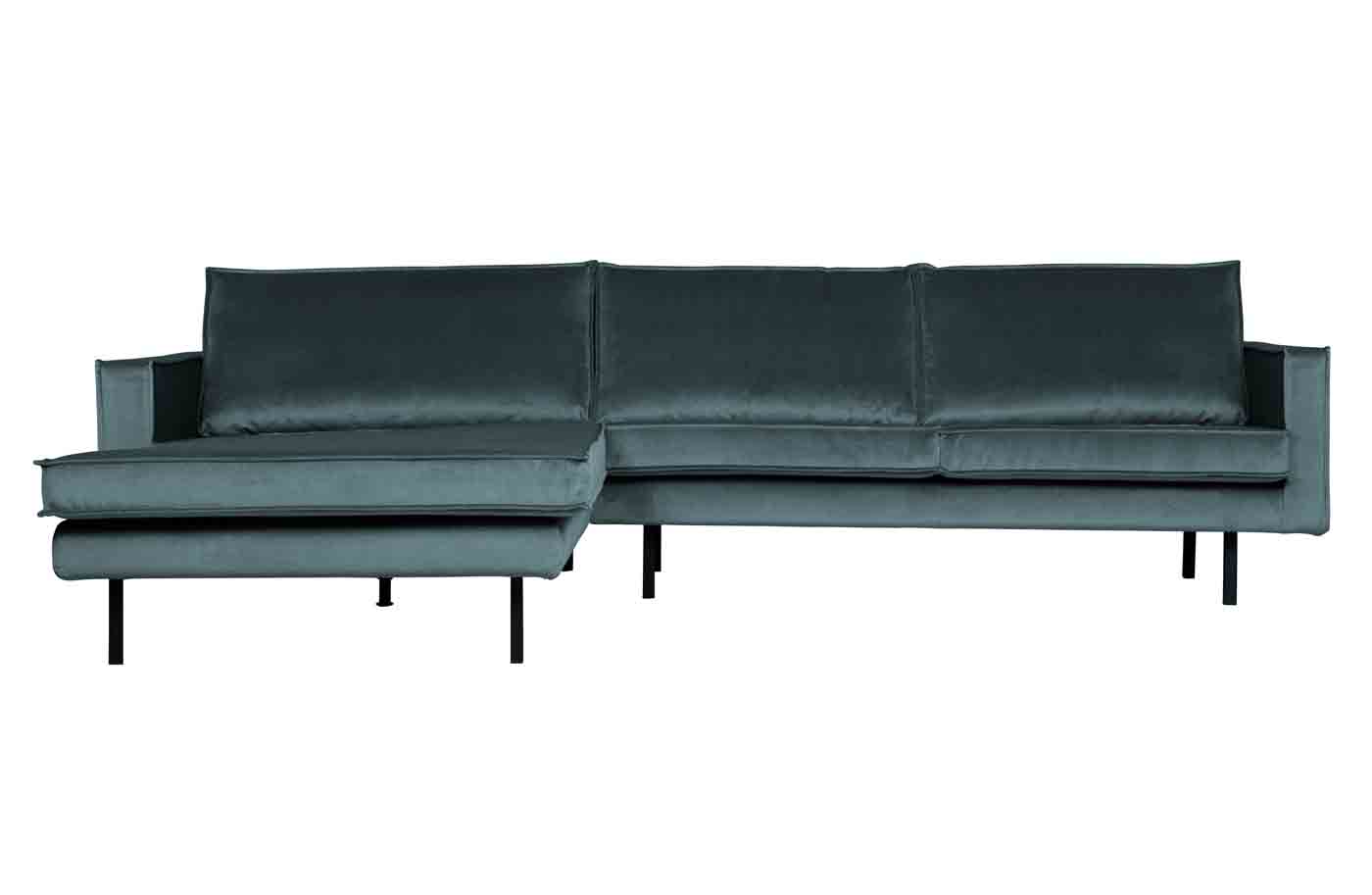 Ecksofa Rodeo Chaiselongue Samt, links Teal