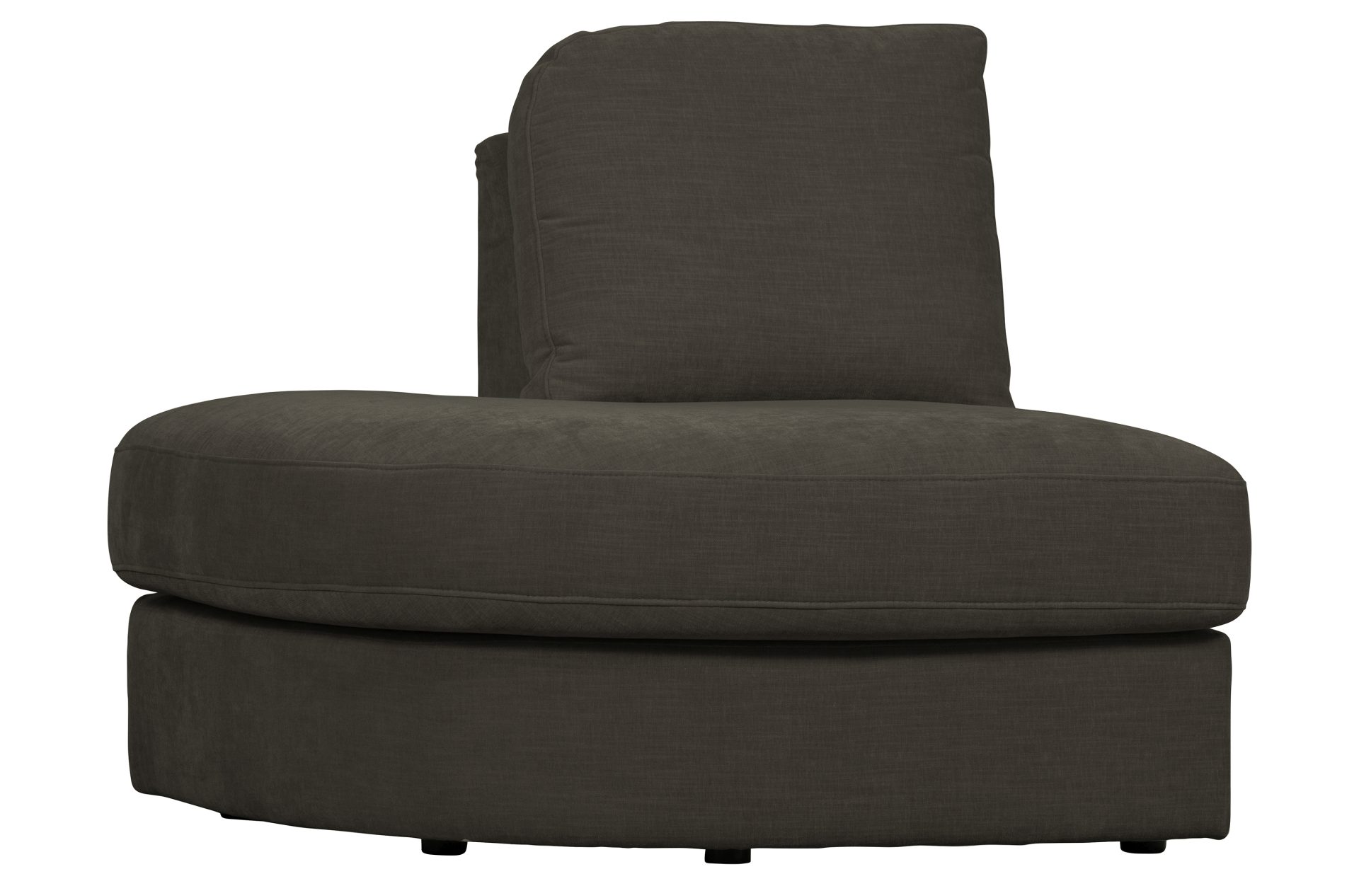 Modulsofa Family 1-Seat Eck-Element Rund Links, Anthrazit