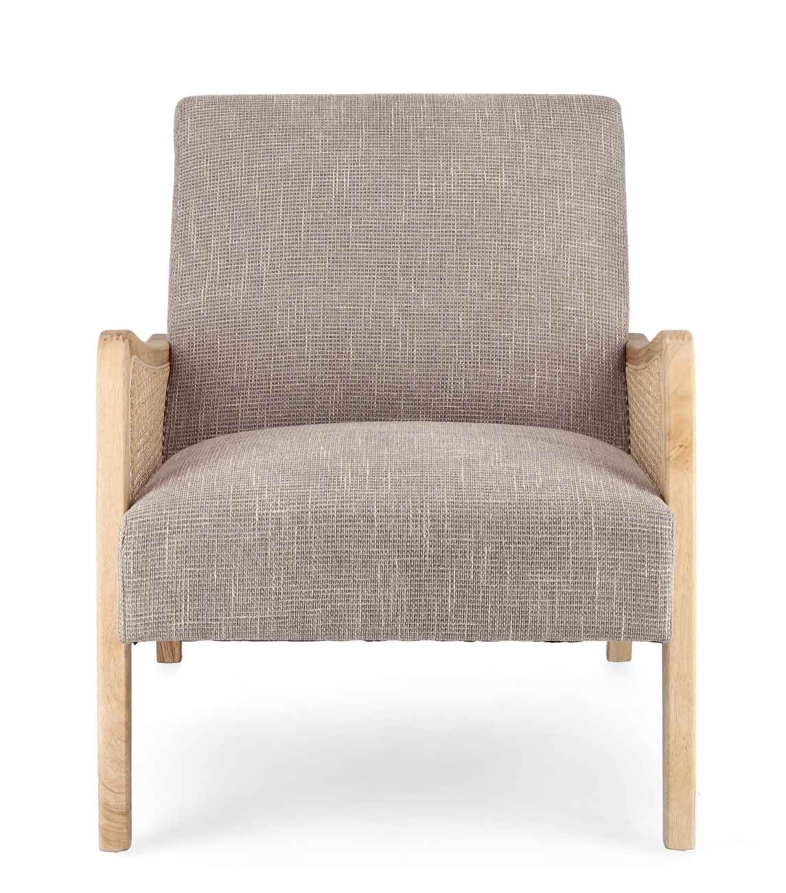 Sessel Deanna aus Stoff, Taupe