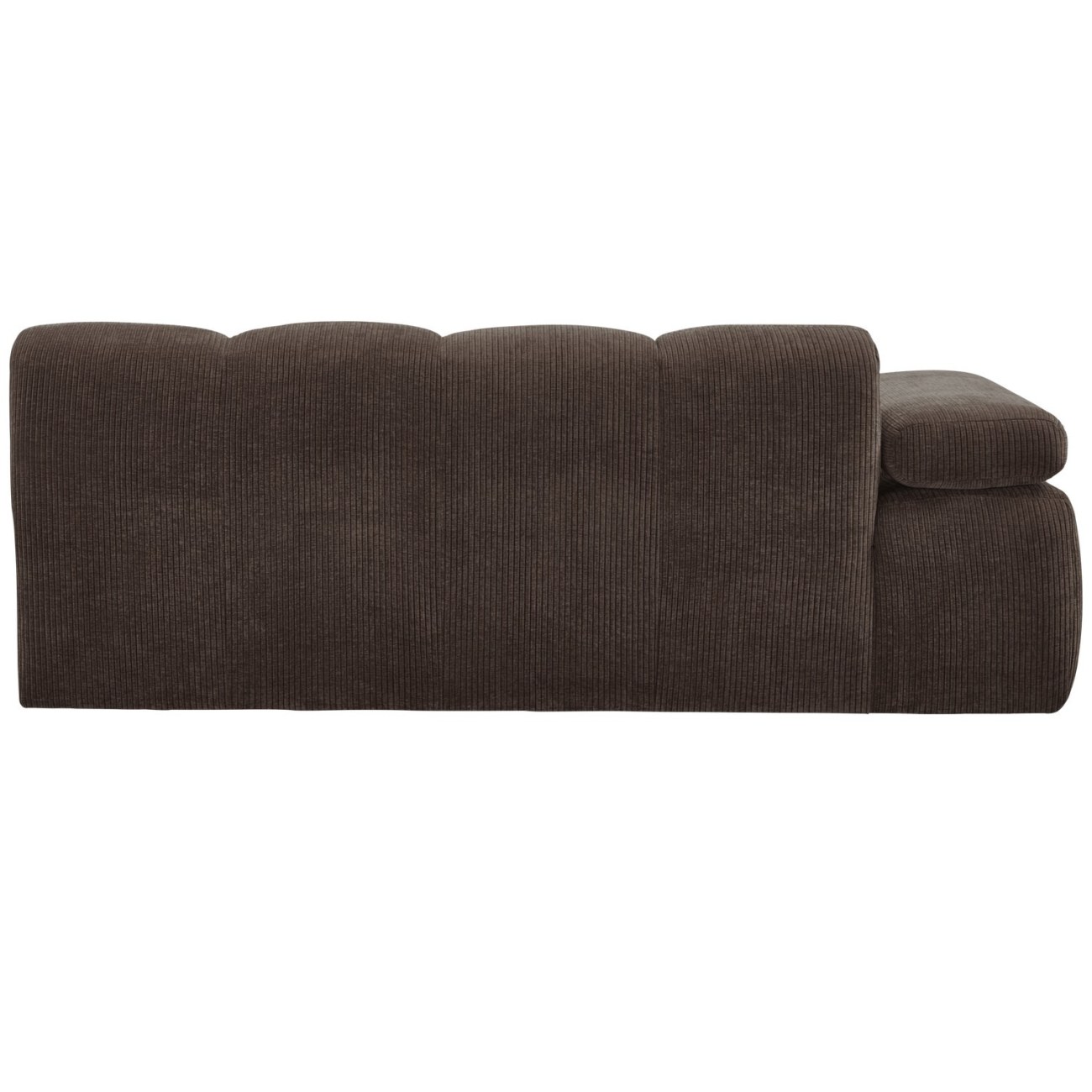 Modulsofa Mojo Flachcord 2er Arm-Links, Braun