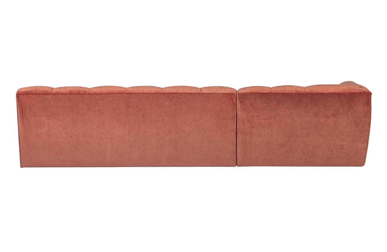 Ecksofa Allure aus Samt Links, Blush