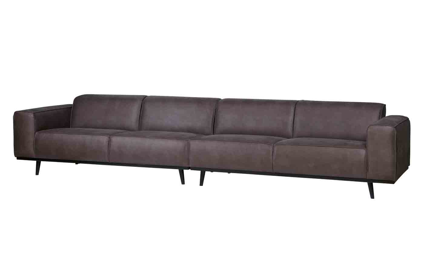 Bigsofa Statement Lederoptik, 372cm Grau