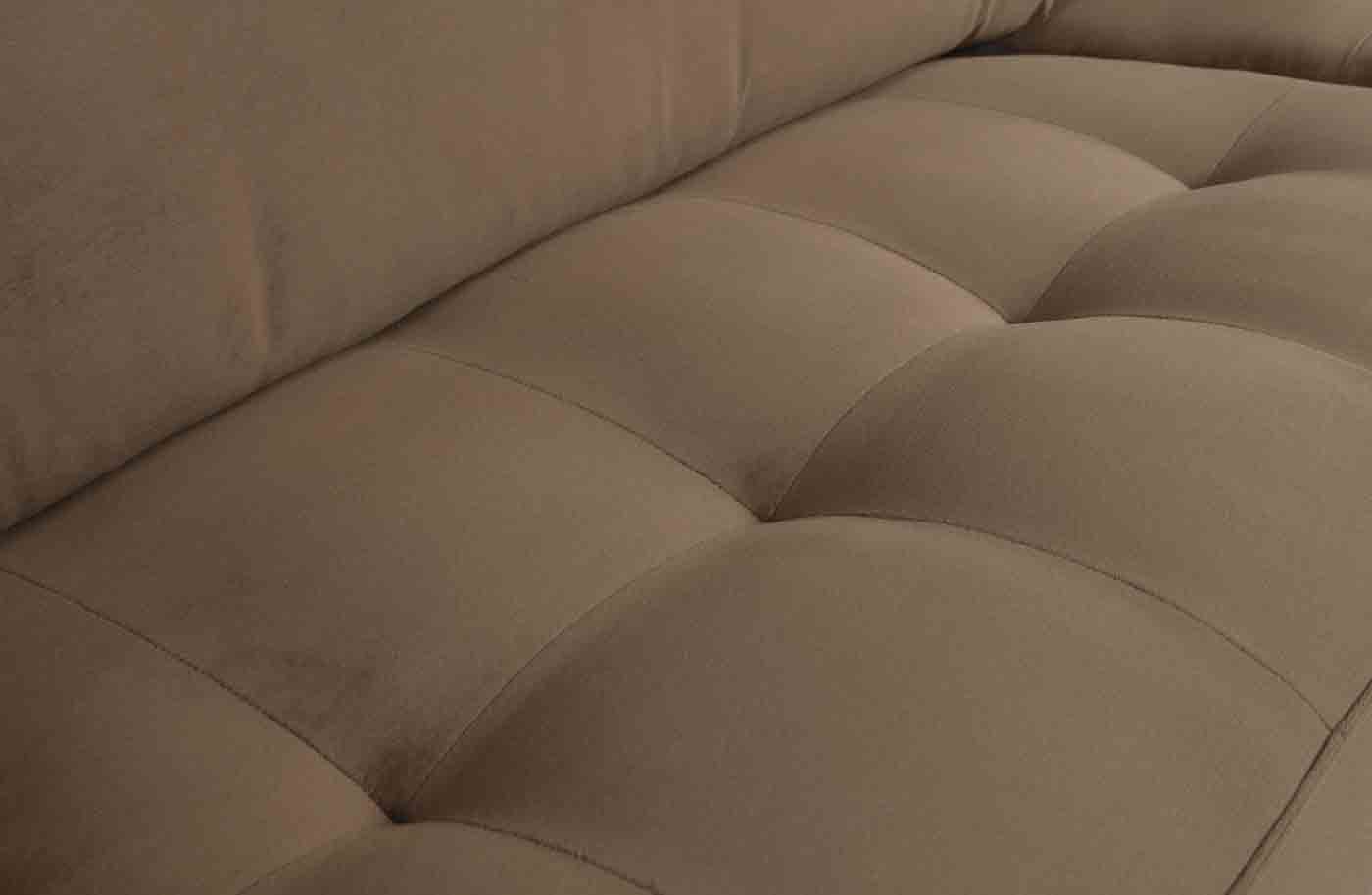 Sofa Rodeo Classic 3 Sitzer Samt, Taupe