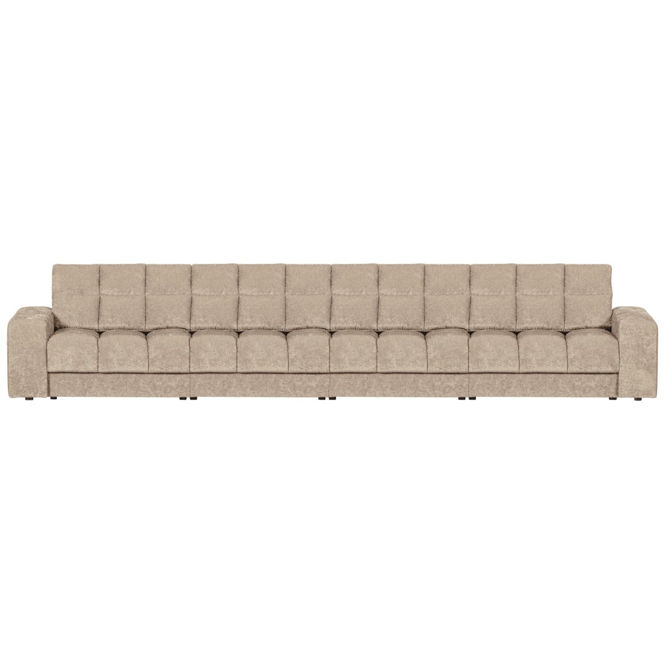 Sofa Date 4-Sitzer aus Webstoff, Nougat