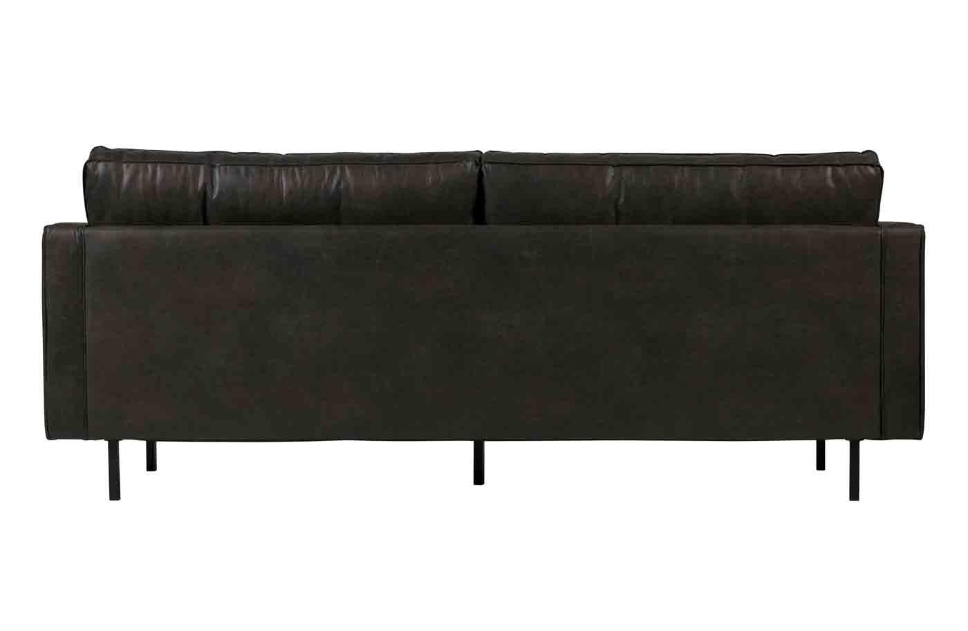 Rodeo Classic Sofa 2,5 Sitzer Lederoptik, Schwarz