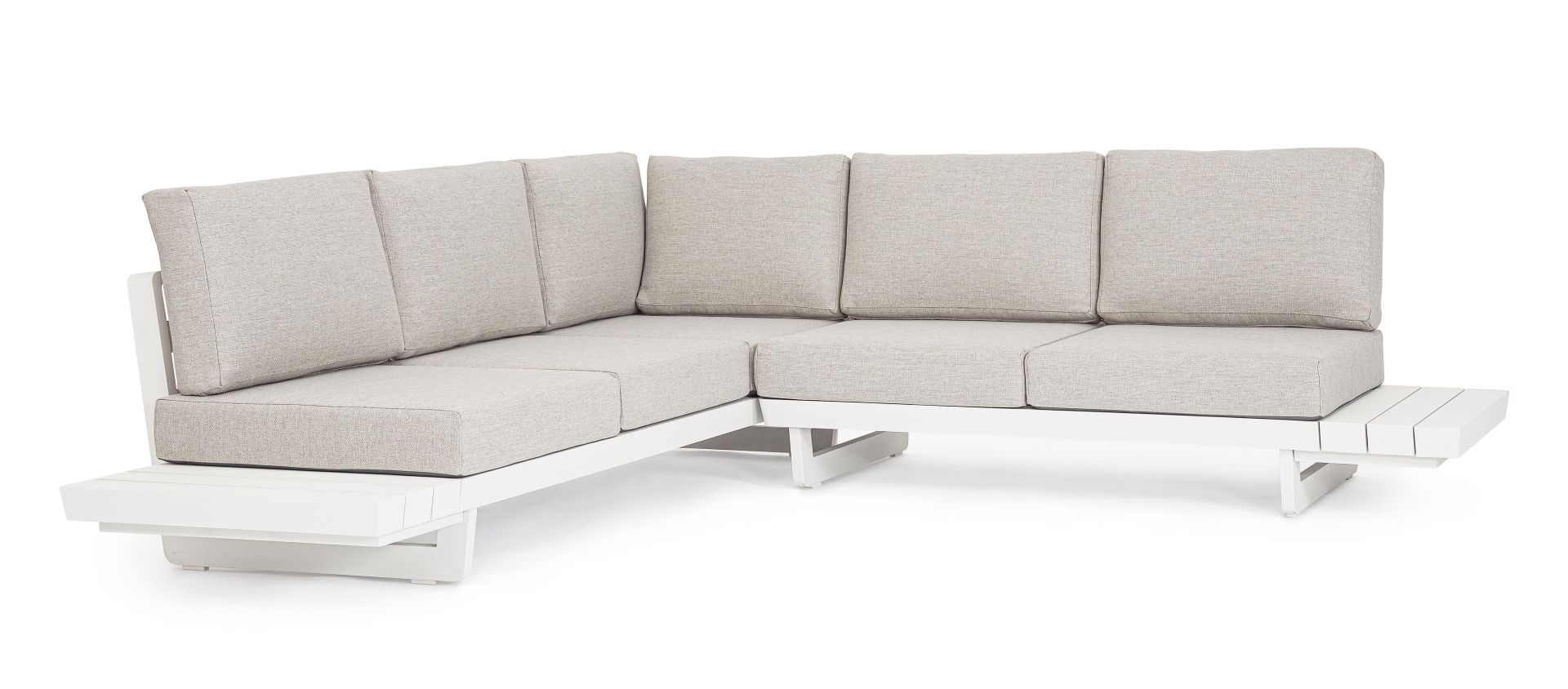 Ecksofa Infinity mit Kissen, Weiß