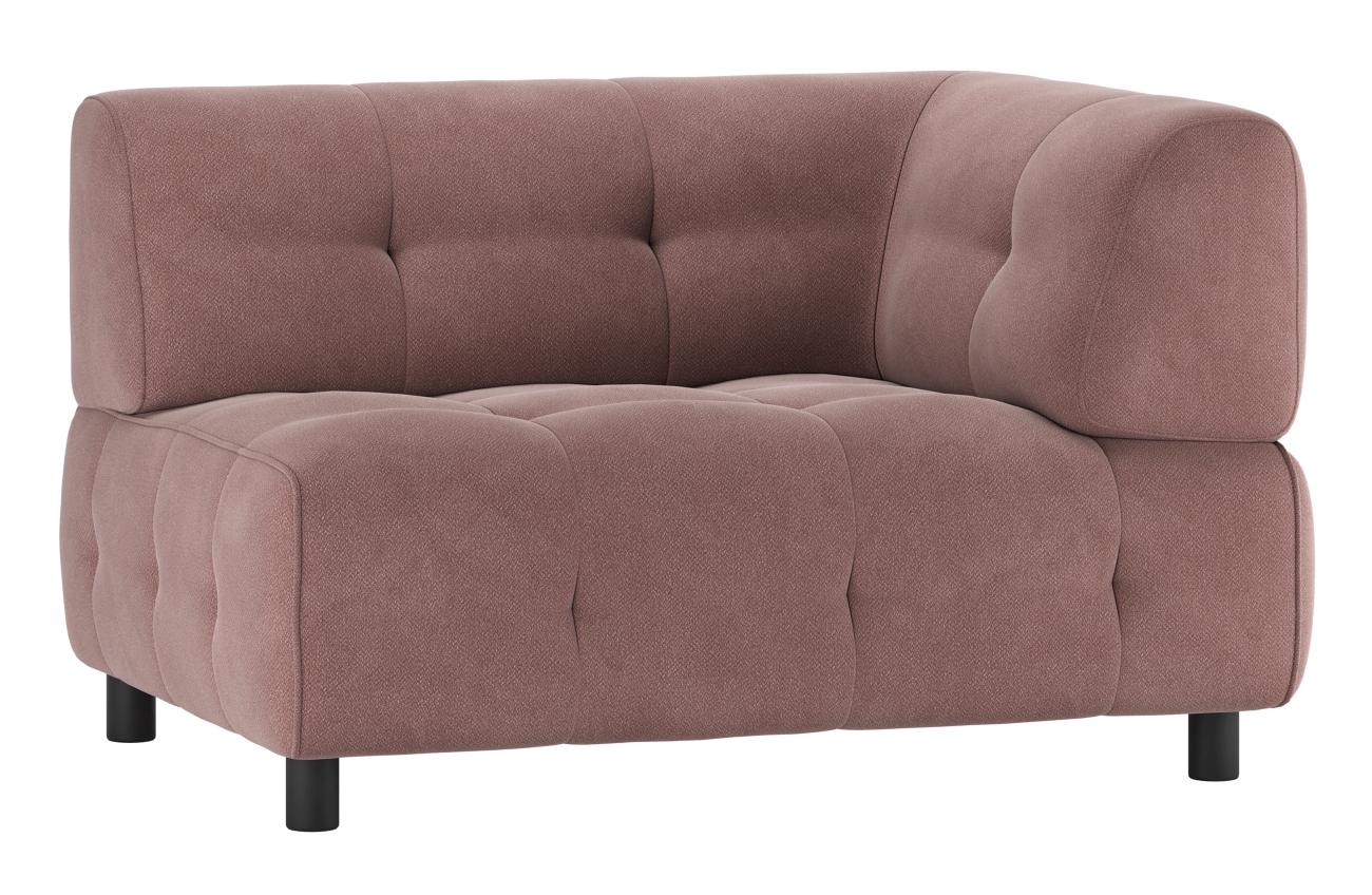 Modulsofa Louis aus gewebten Stoff Rechts, Rosa