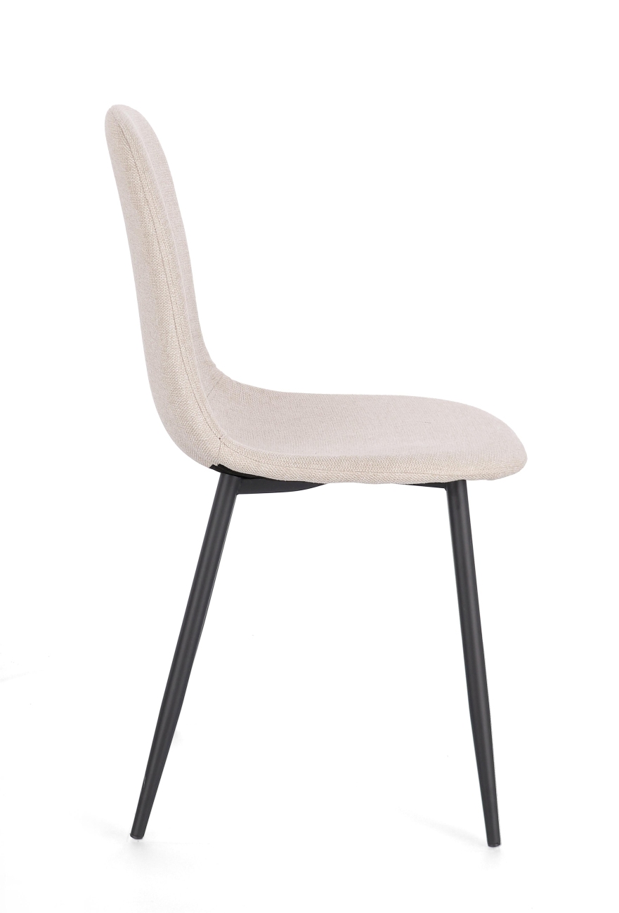 Esszimmerstuhl Irelia 4er-Set aus Stoff, Beige/Schwarz