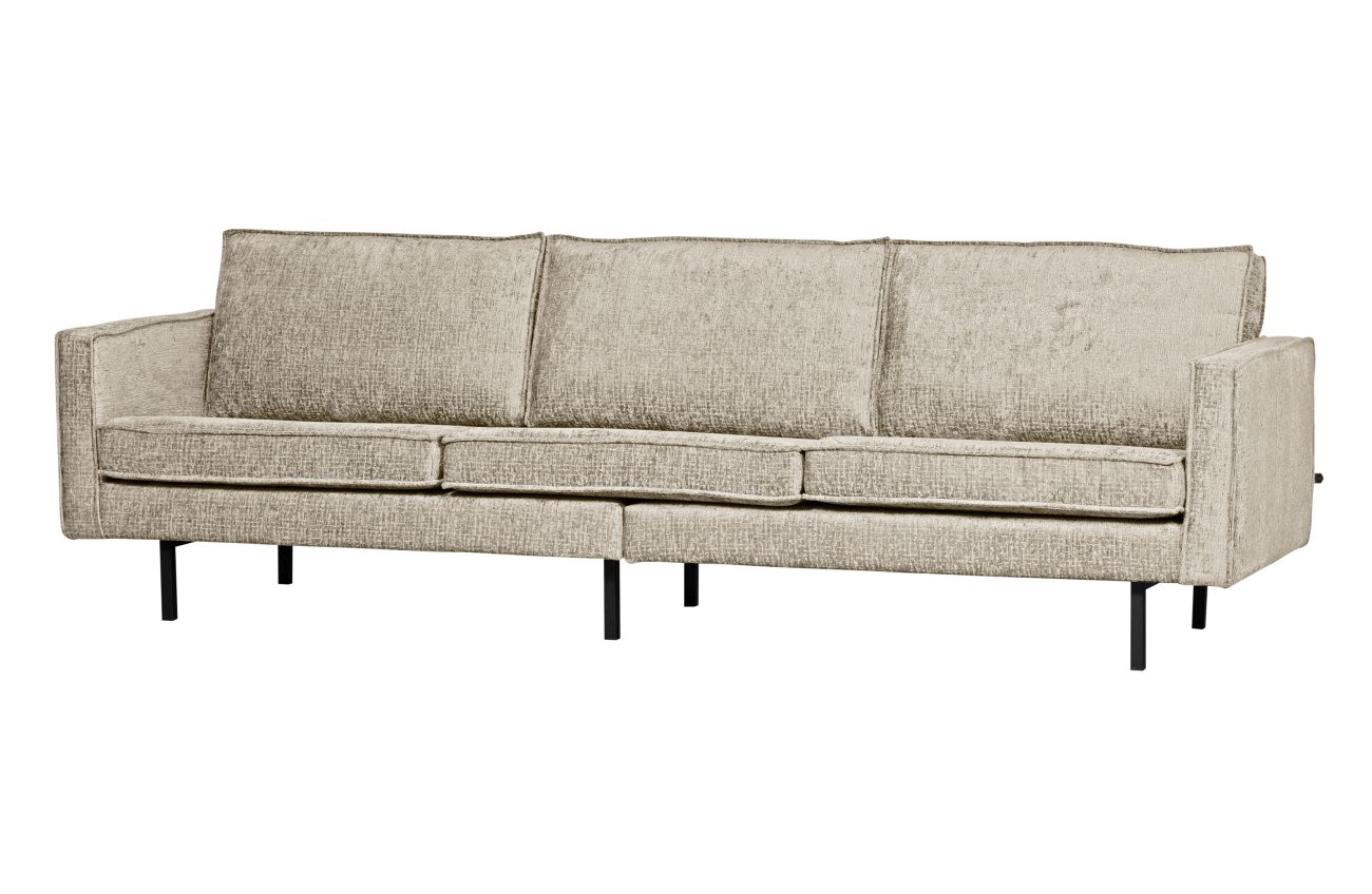 Sofa Rodeo 3 Sitzer aus Struktursamt, Wheatfiled