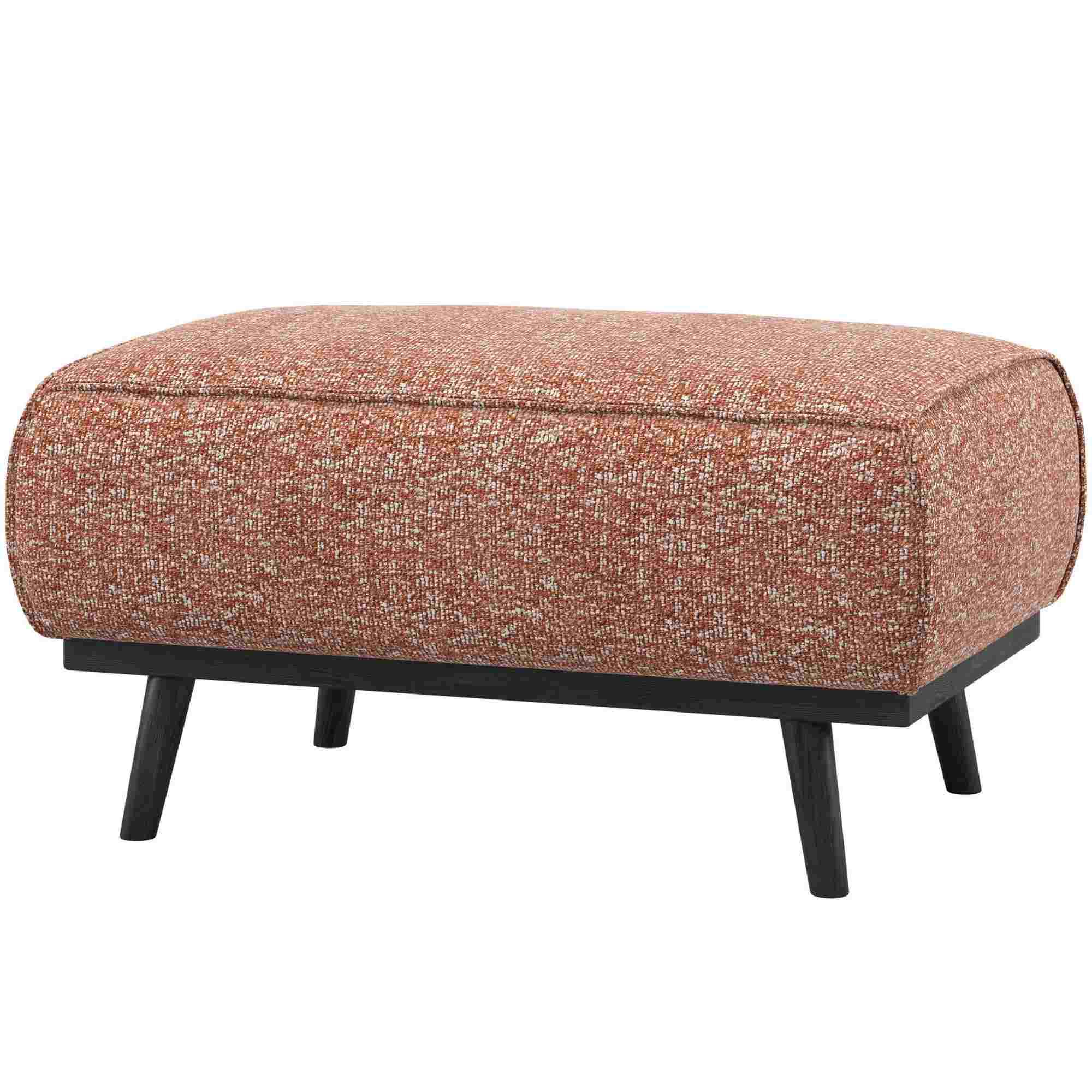 Pouf Statement Terra Melange - eleganter Hocker im luxuriösen Design, 80 x 55 x 40 cm