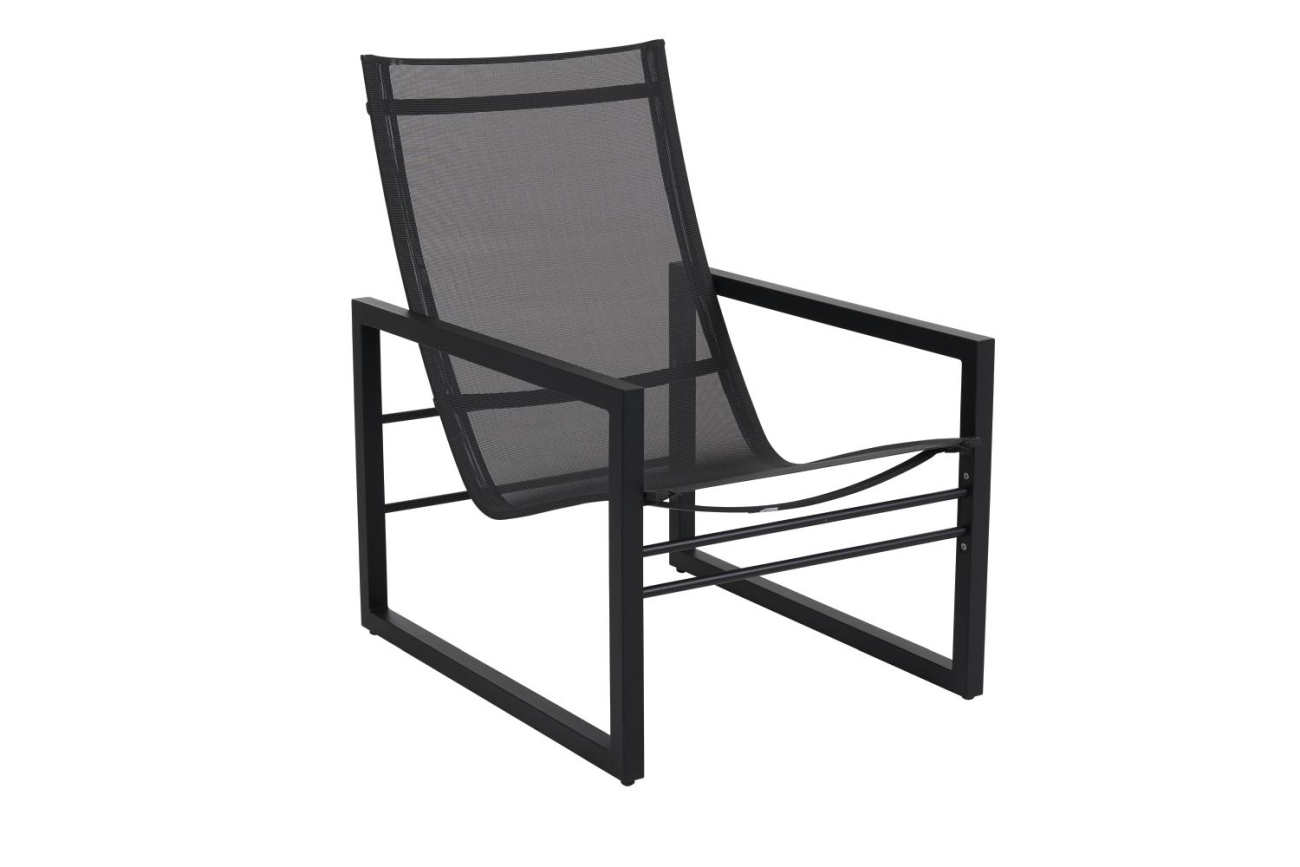 Gartensessel Vevi aus Metall, Schwarz