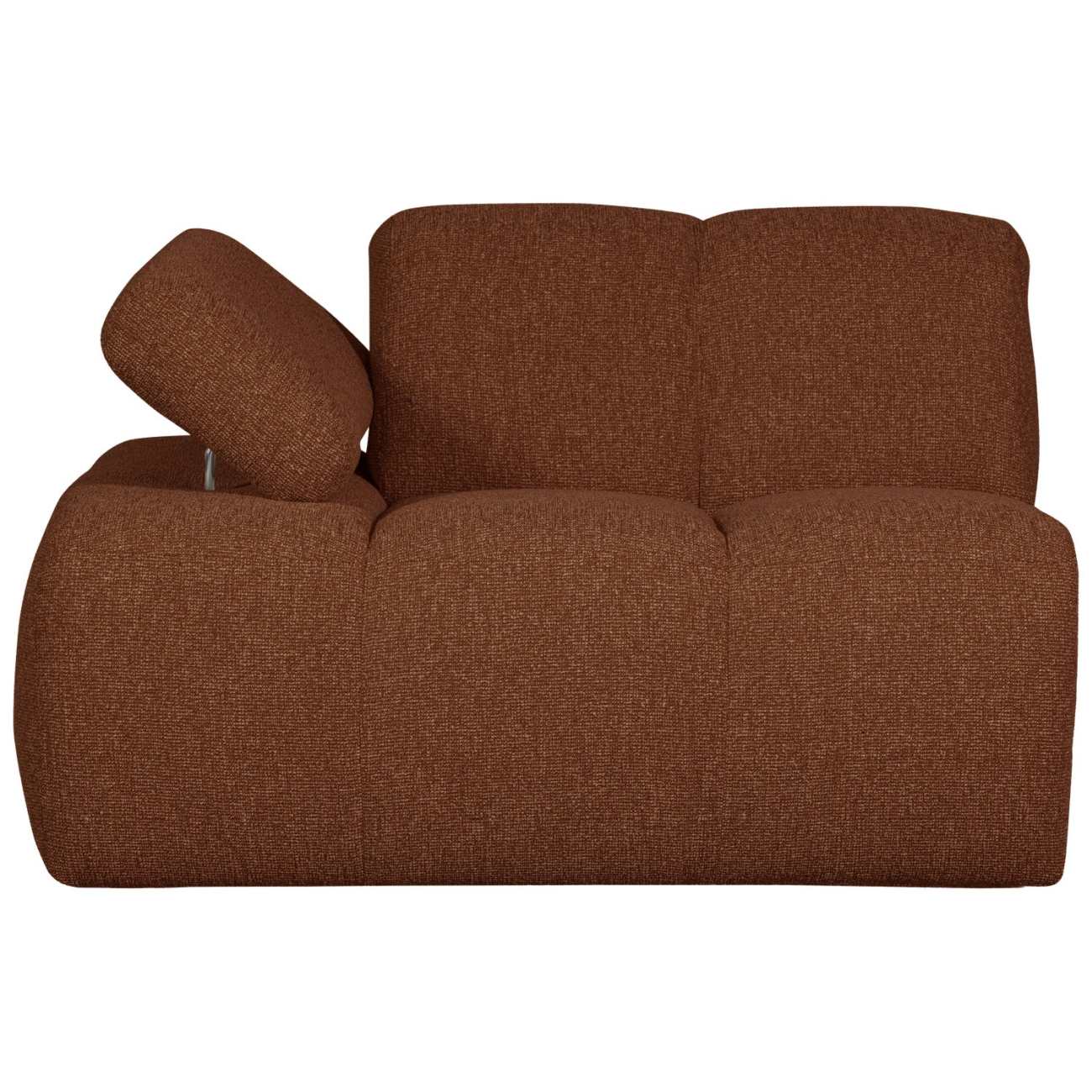 Modulsofa Mojo Boucle 1er Arm-Links, Rostbraun