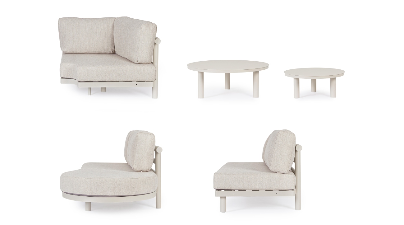 Gartenecksofa Hercules Inkl. Couchtisch-Set, Morny