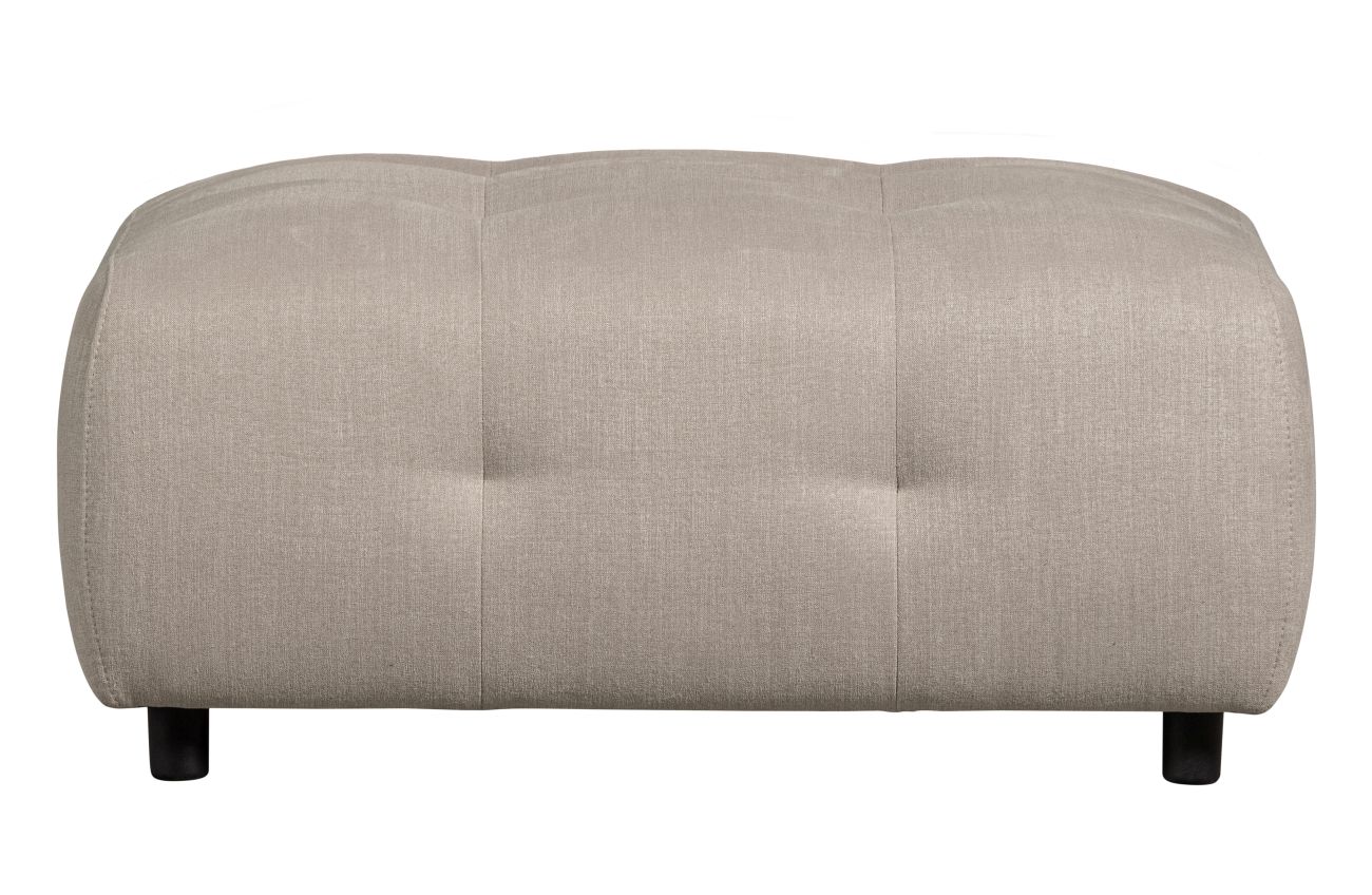 Hocker Louis aus Flachgewebe, Creme