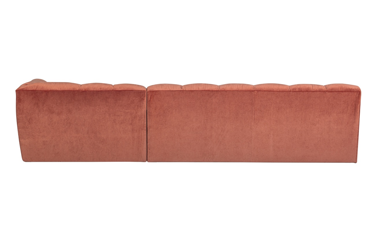 Ecksofa Allure aus Samt Rechts, Blush