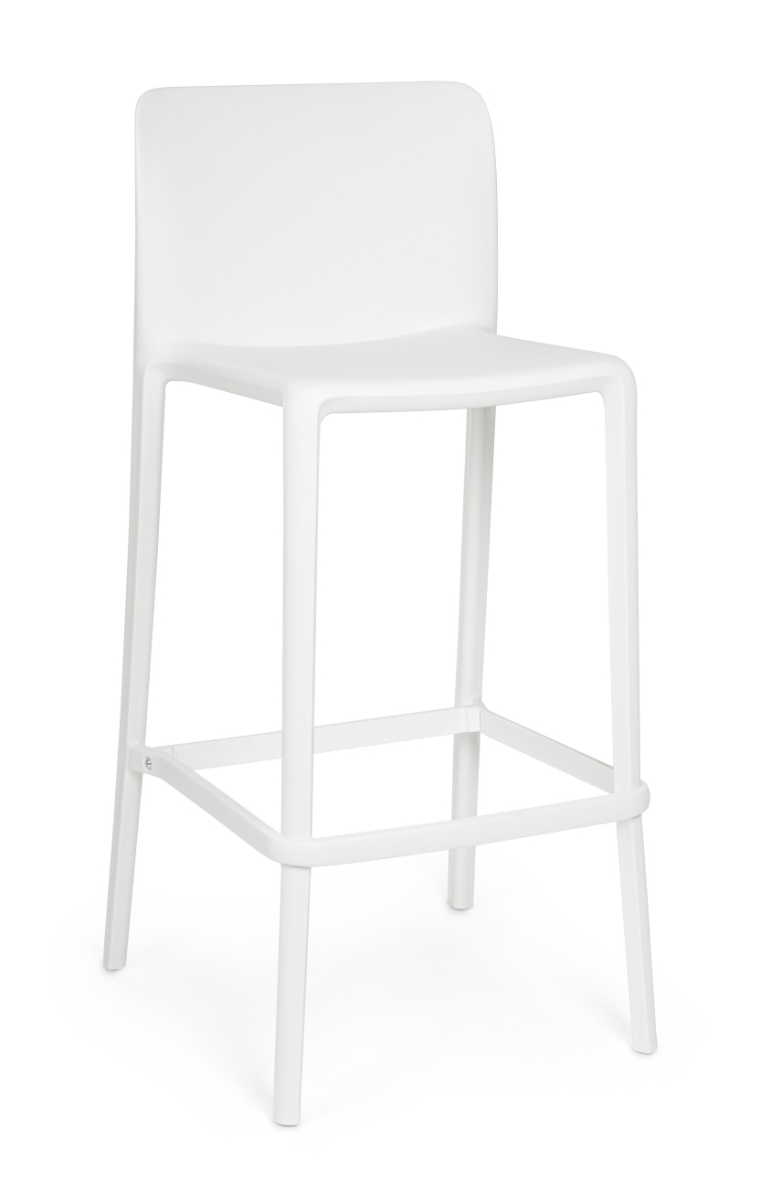 Barhocker Chloris 4er-Set aus Kunststoff, Weiß