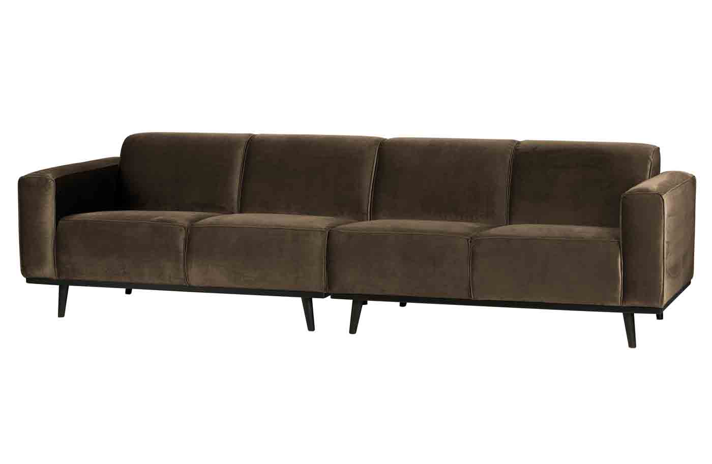 Bigsofa Statement Samt, 280cm Taupe