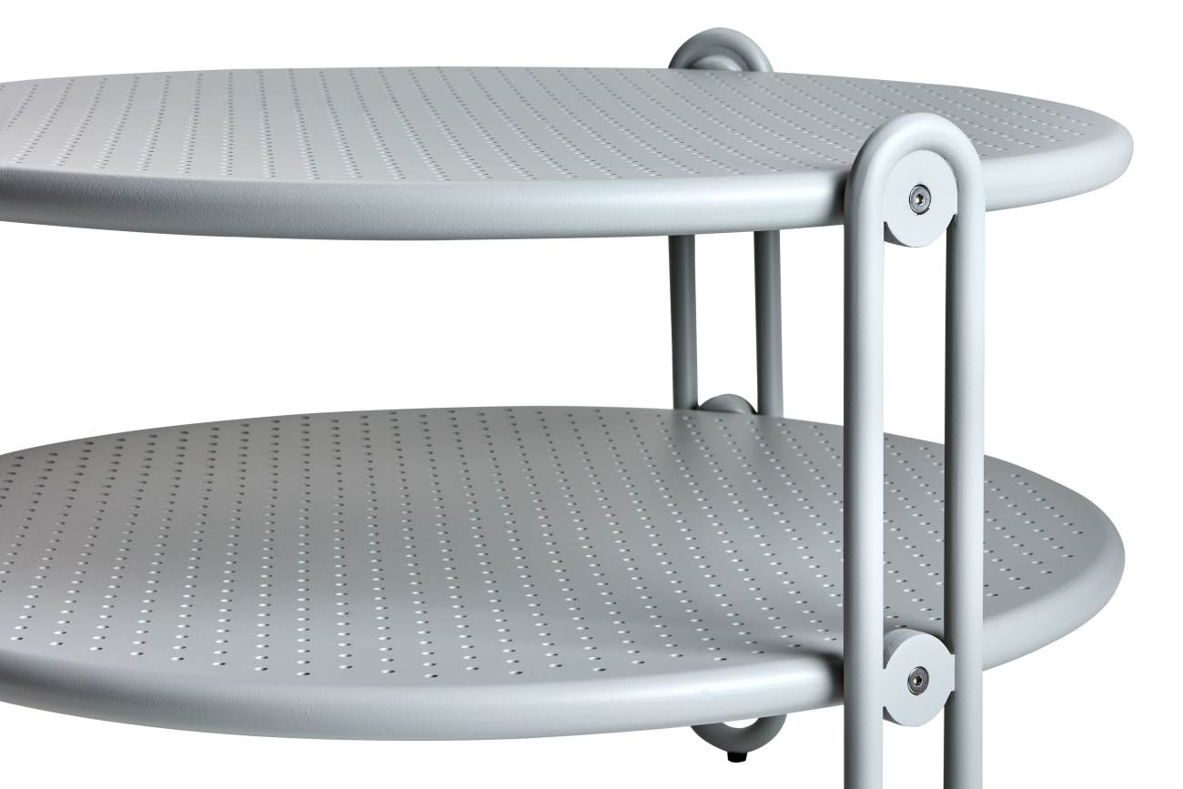 Gartencouchtisch Blixt Ø 65 cm, Hellgrau
