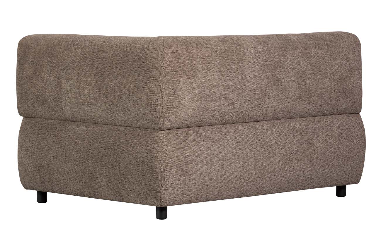 Modulsofa Louis aus Chenille Rechts, Braun